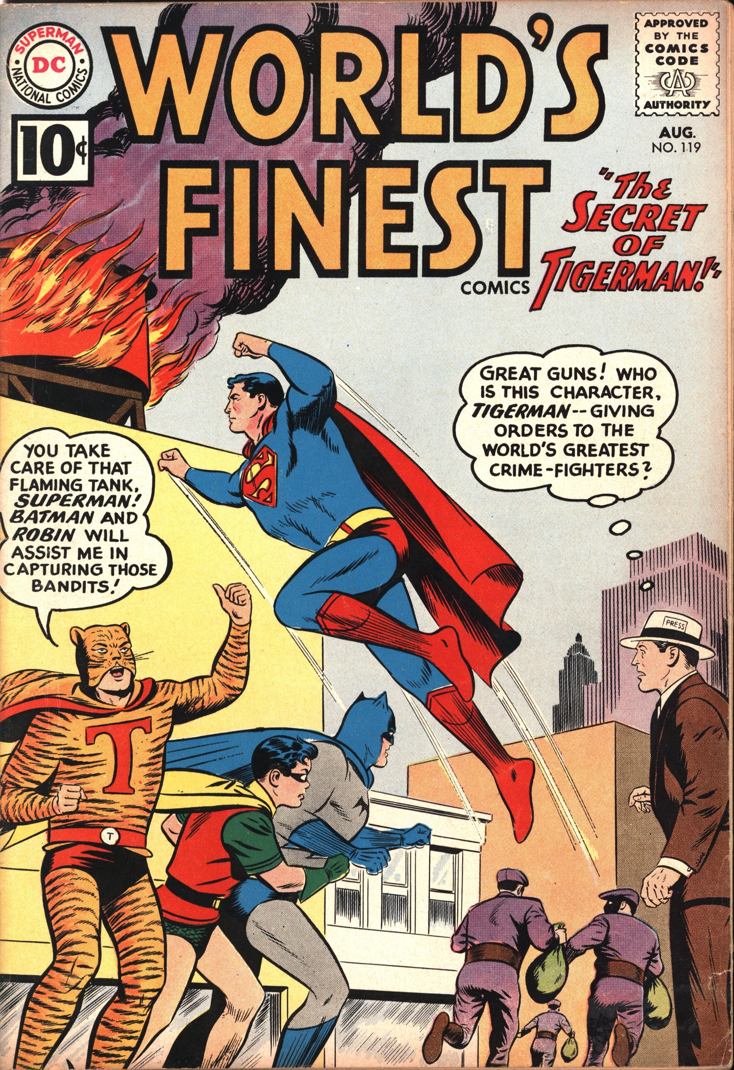 DC Comics World's Finest Comics 119 8/61 RAW F+