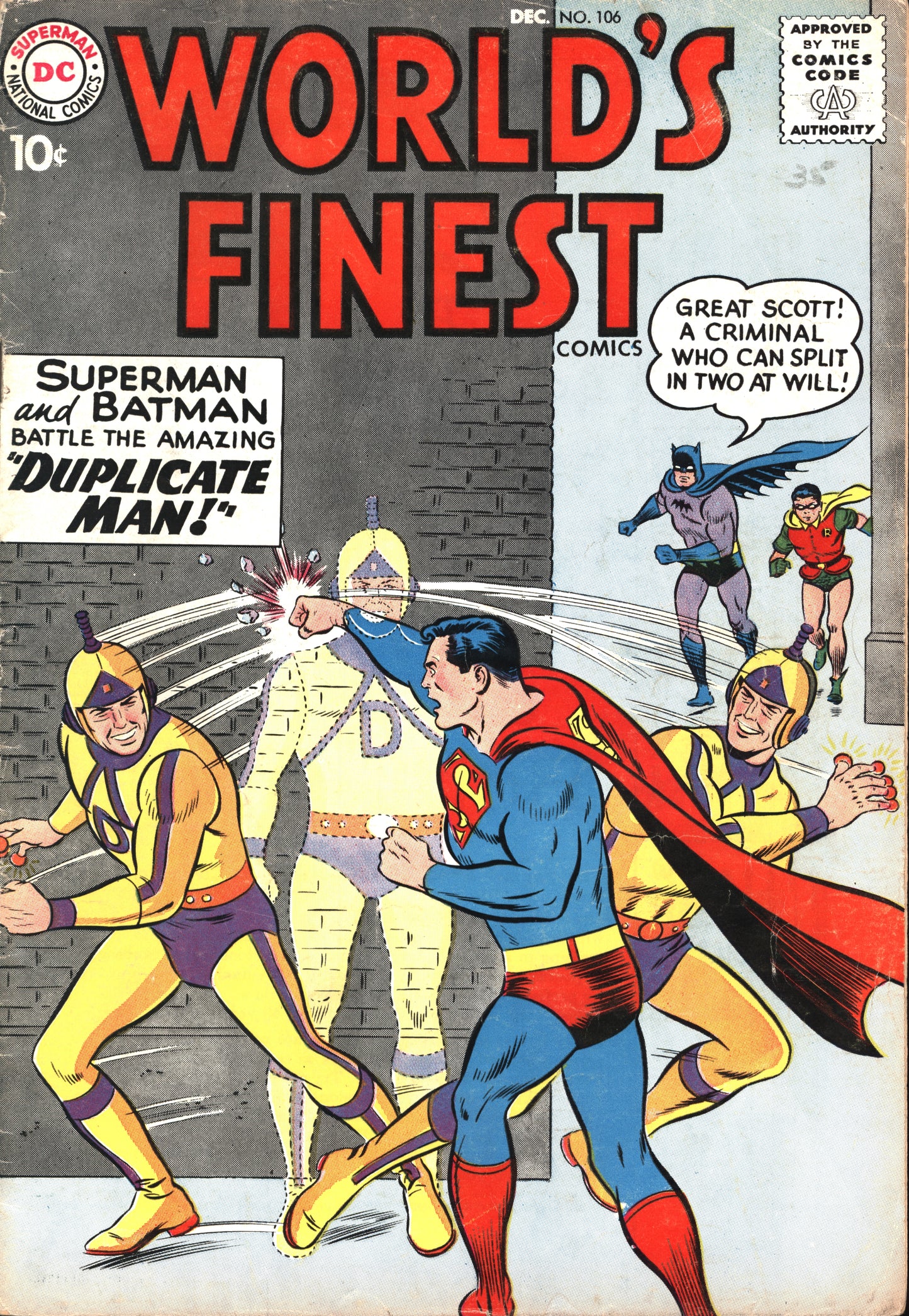 DC Comics World's Finest Comics 106 12/59 RAW VG-