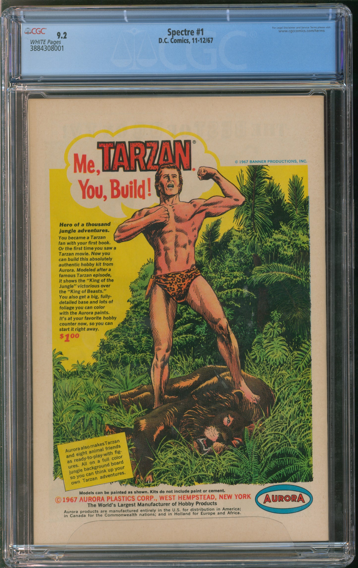 D.C. Comics Spectre #1 11-12/67 CGC 9.2 White Pages