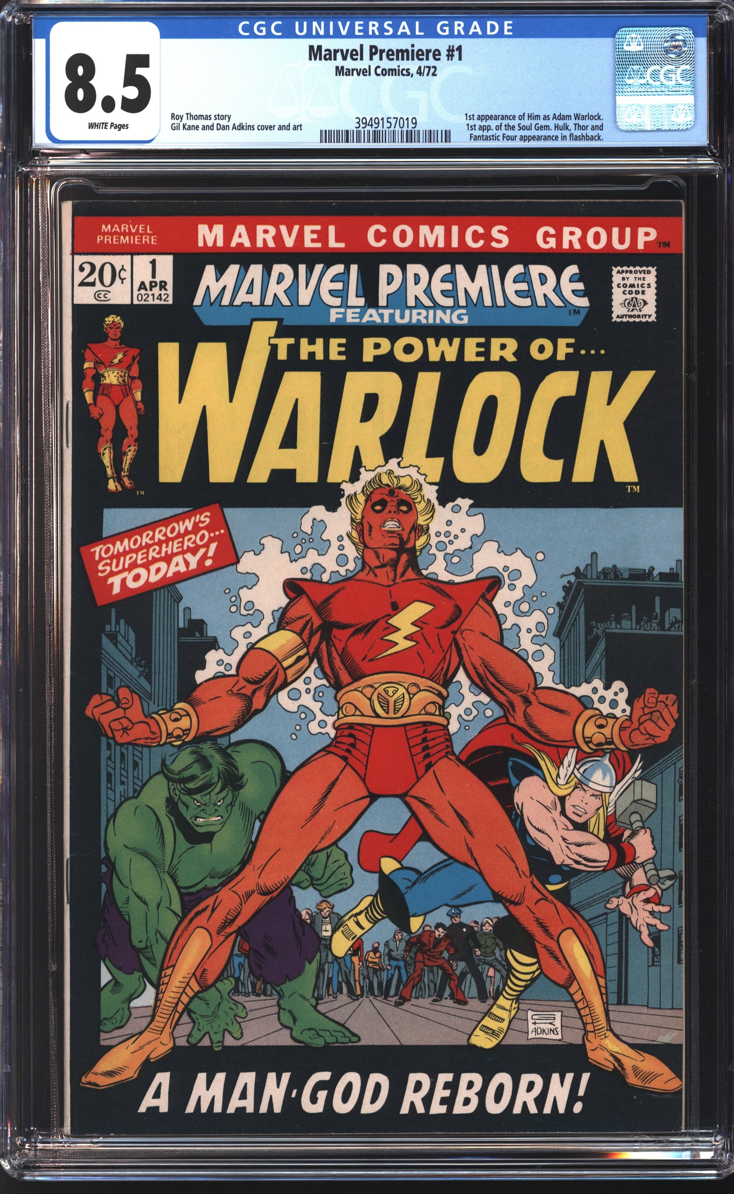 Marvel Premiere #1 4/72 CGC 8.5 White Pages