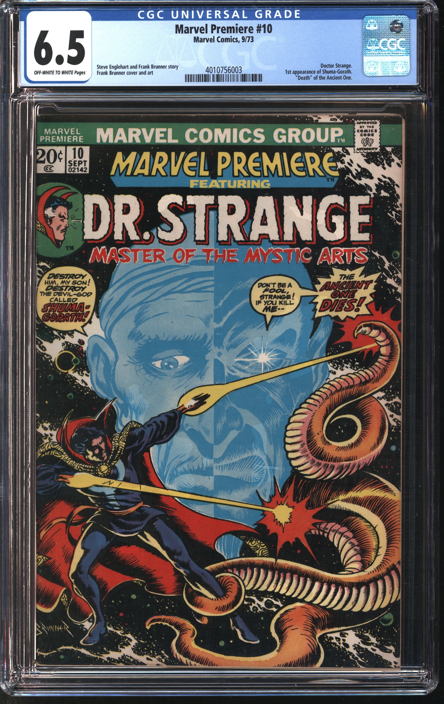 Marvel Premiere #10 9/73 CGC 6.5 White Pages