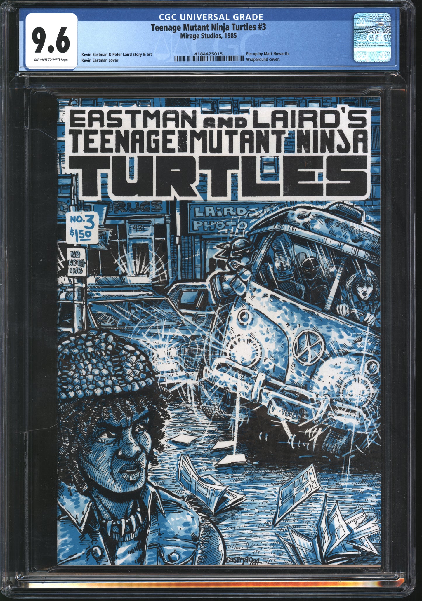 Mirage Studios Teenage Mutant Ninja Turtles #3 1985 CGC 9.6 Off-White to White Pages