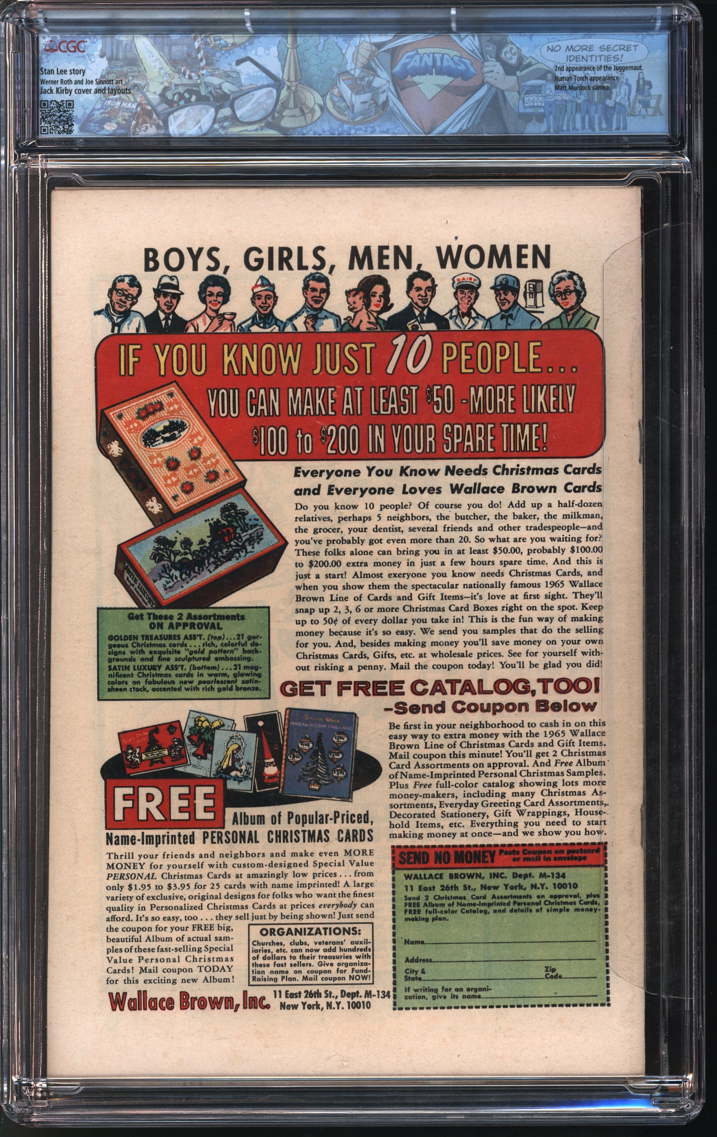 Marvel Comics X-Men #13 9/65 FANTAST CGC 6.0 Off-White to White Pages