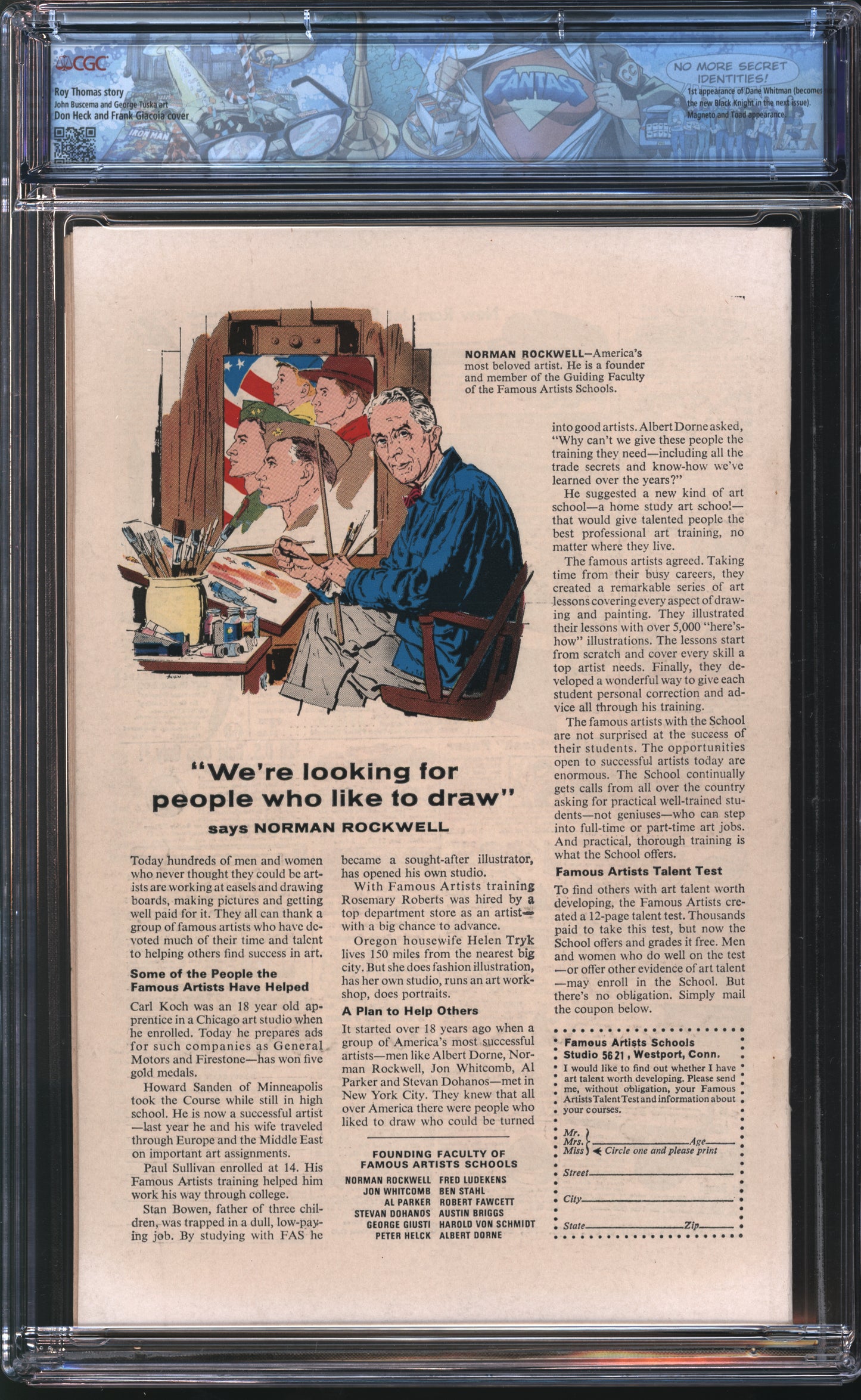Marvel Avengers 47 12/67 FANTAST CGC 9.4 Off White to White Pages