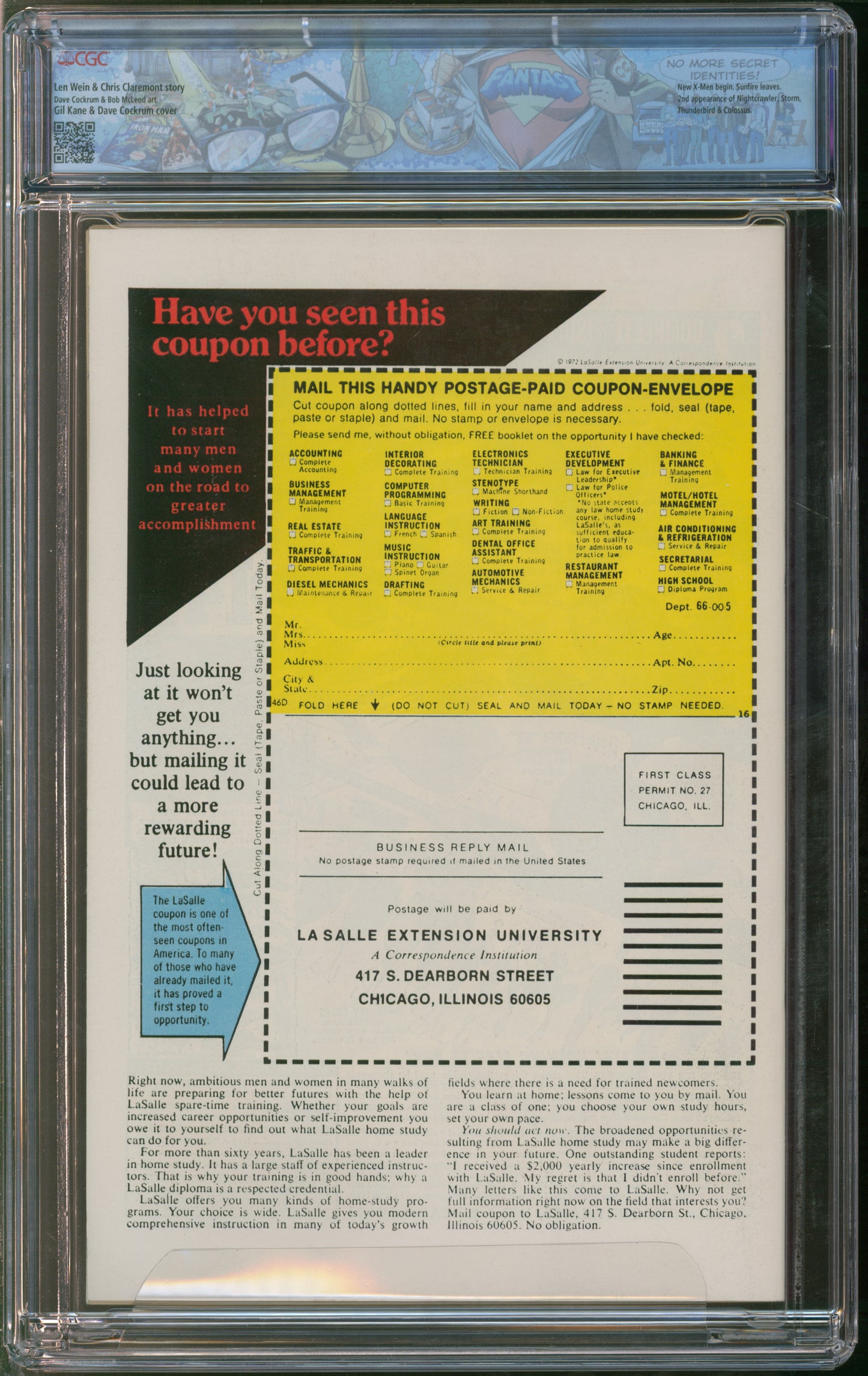 Marvel Comics X-Men #94 8/75 FANTAST CGC 8.5 White Pages