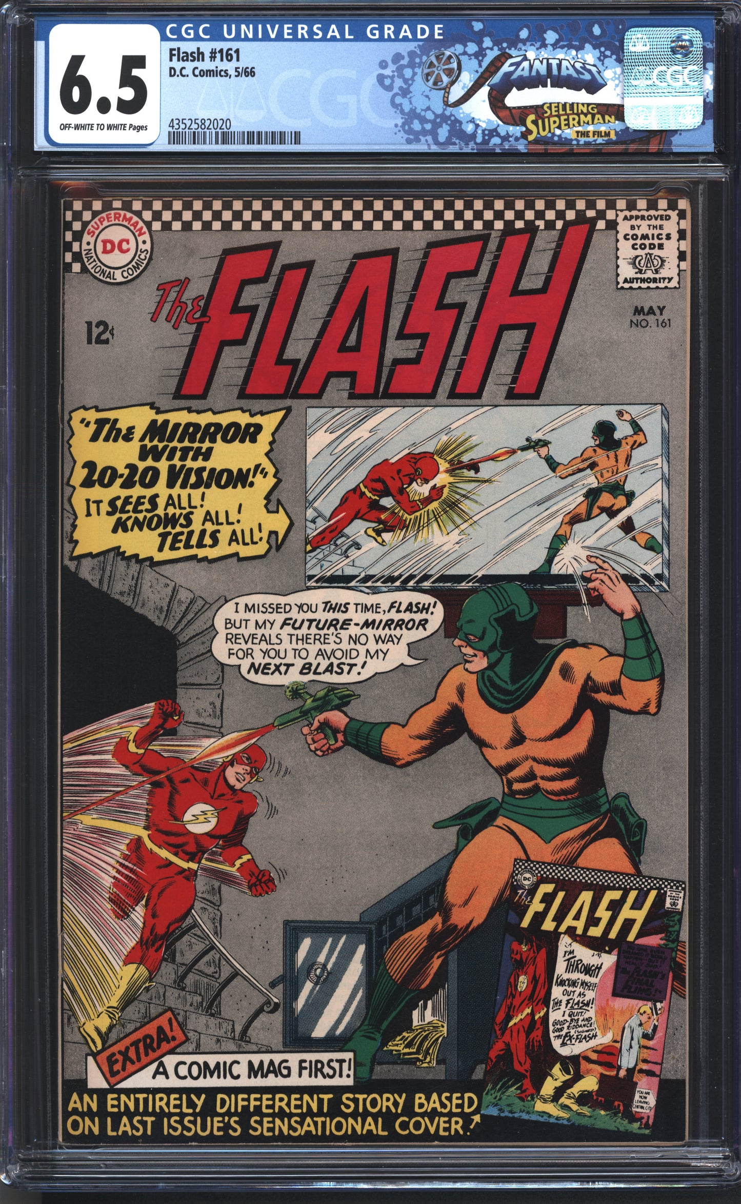 D.C. Comics Flash #161 5/66 FANTAST CGC 6.5 Off White to White Pages