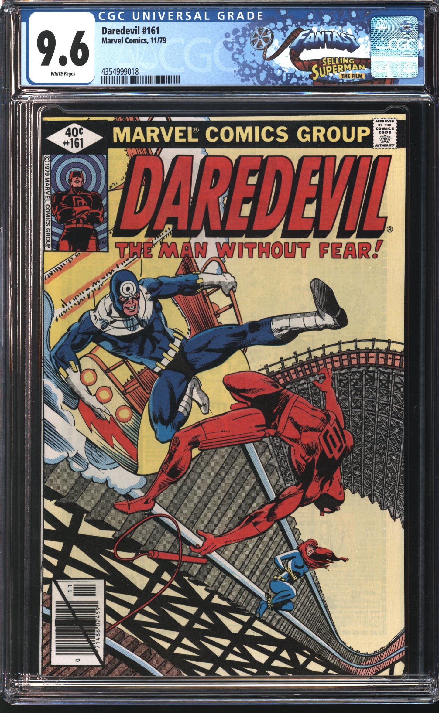 Marvel Comics Daredevil #161 11/79 FANTAST CGC 9.6 White Pages