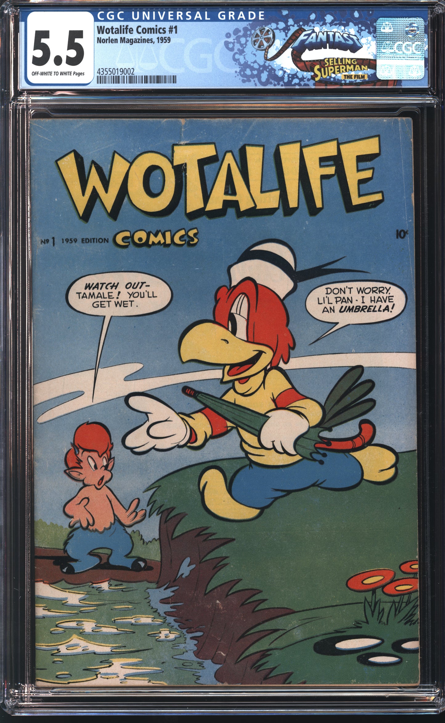 Norlen Magazines Wotalife Comics #1 1959 FANTAST CGC 5.5 Off White to White Pages