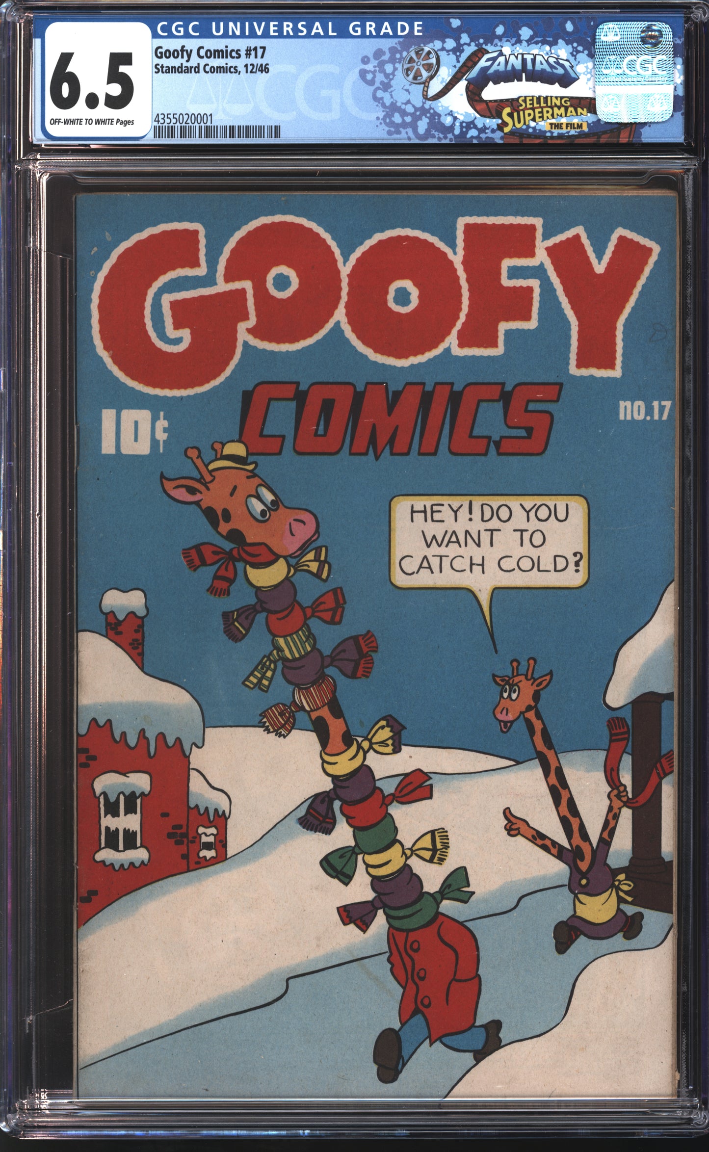 Standard Comics Goofy Comics 17 12/46 FANTAST CGC 6.5 Off White to White Pages