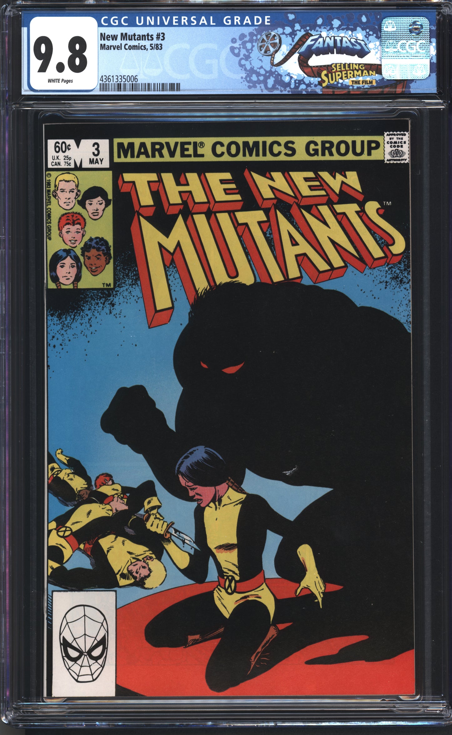 Marvel Comics New Mutants #3 5/83 FANTAST CGC 9.8 White Pages