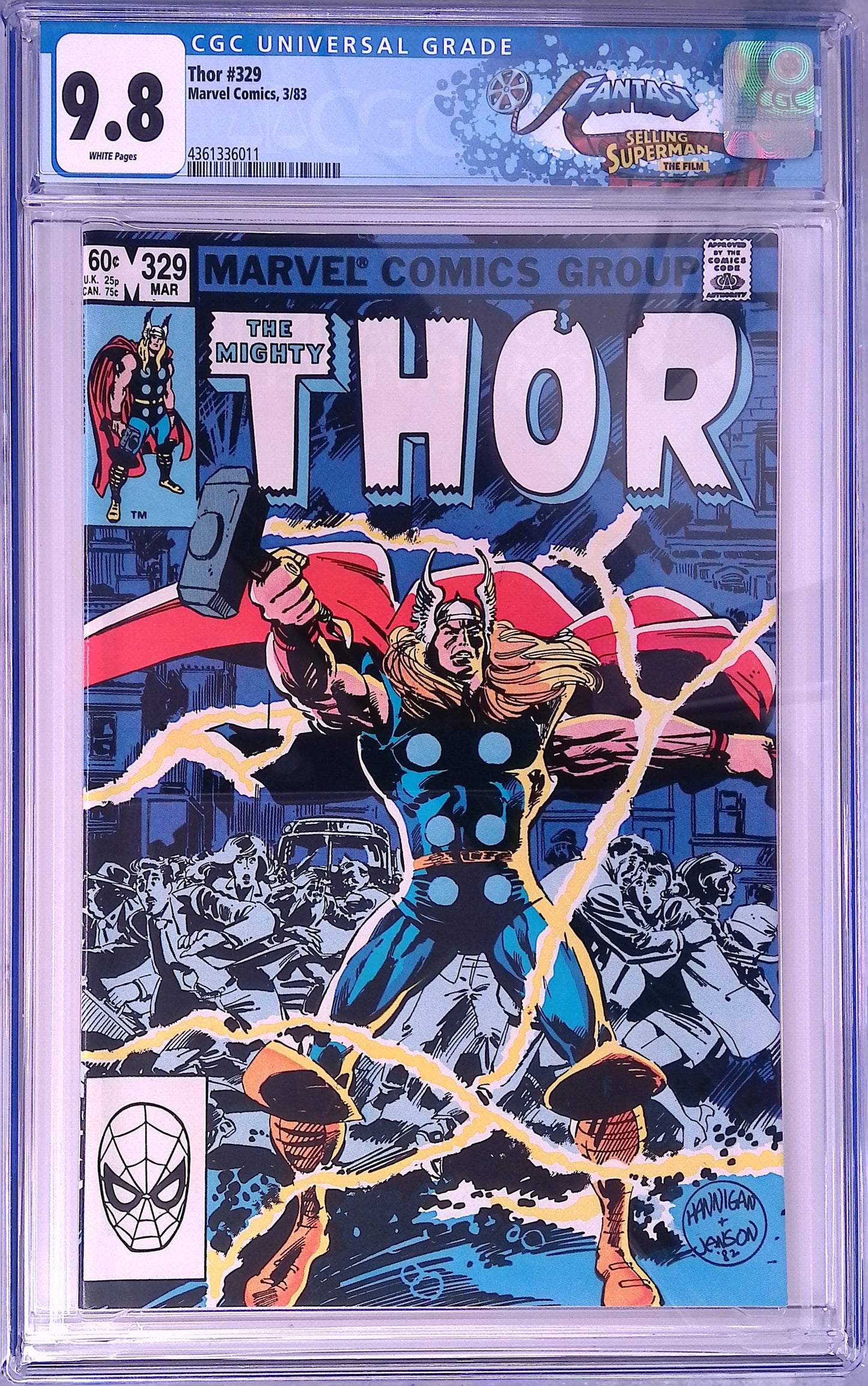 Marvel Comics Thor #329 3/83 FANTAST CGC 9.8 White Pages