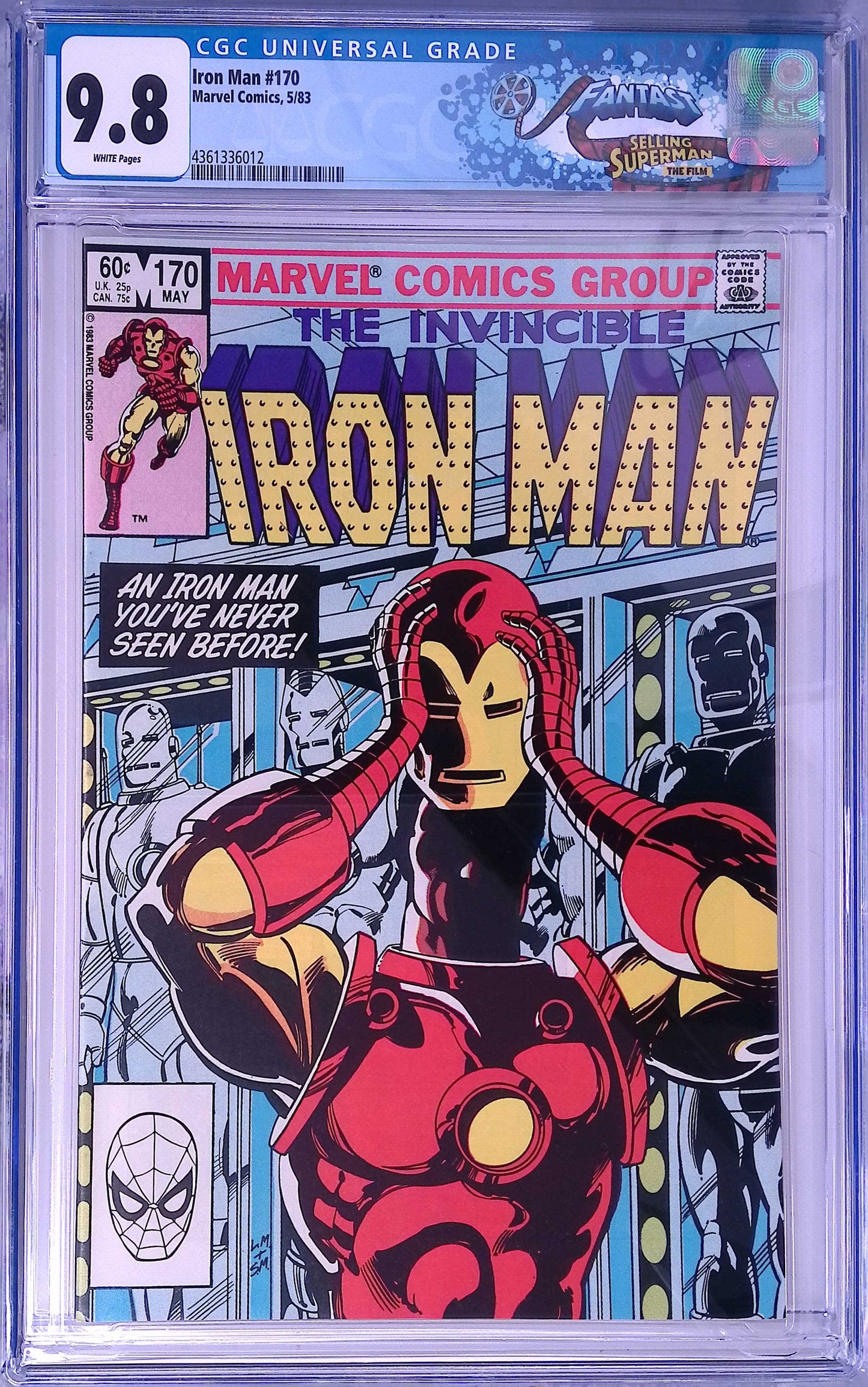 Marvel Iron Man #170 5/83 FANTAST CGC 9.8 White Pages