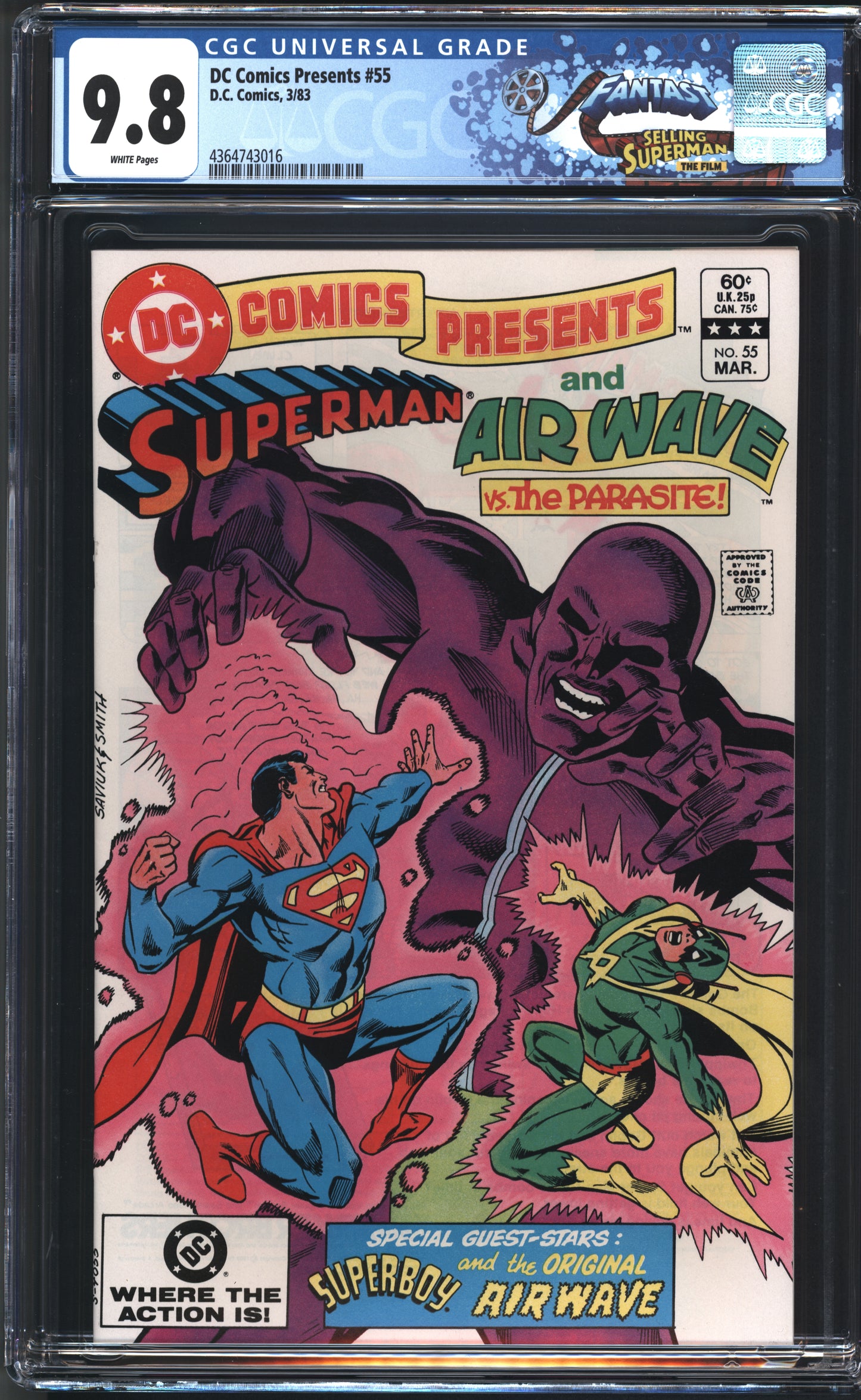 D.C. Comics D.C. Comics Presents #55 3/83 FANTAST CGC 9.8 White Pages