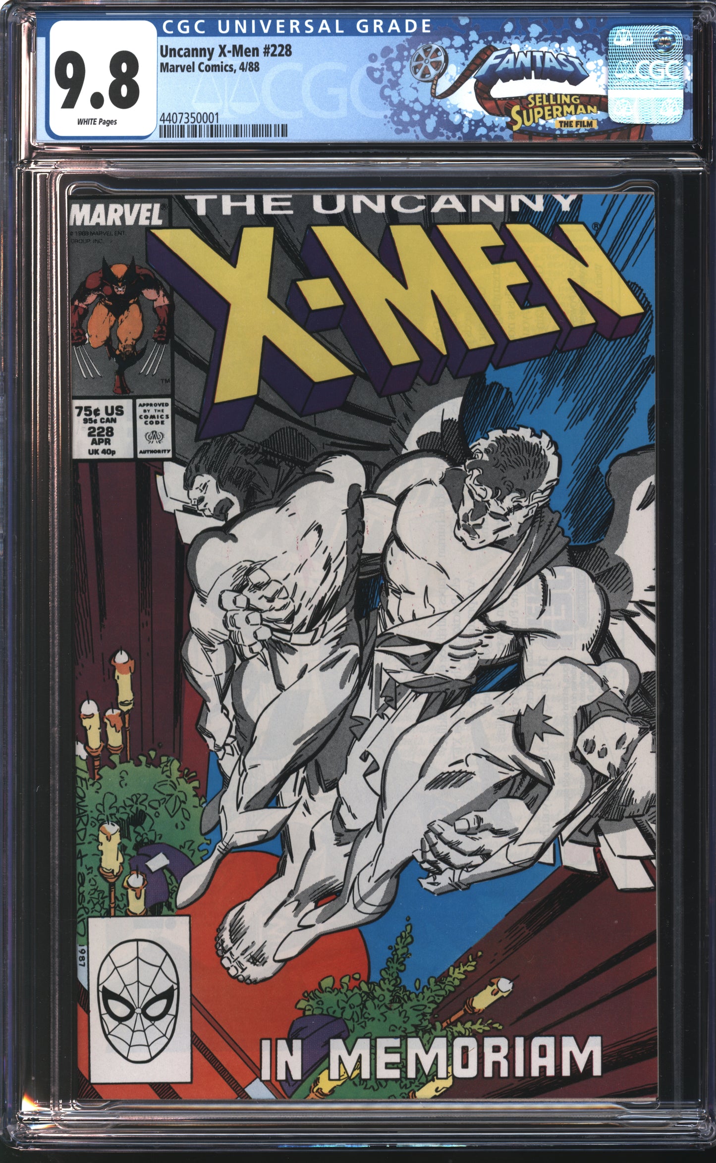Marvel Uncanny X-men #228 4/88 FANTAST CGC 9.8 White Pages