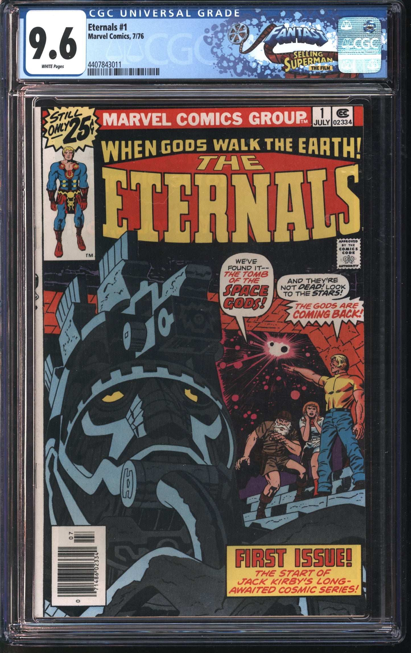 Marvel Comics Eternals #1 7/76 FANTAST CGC 9.6 White pages