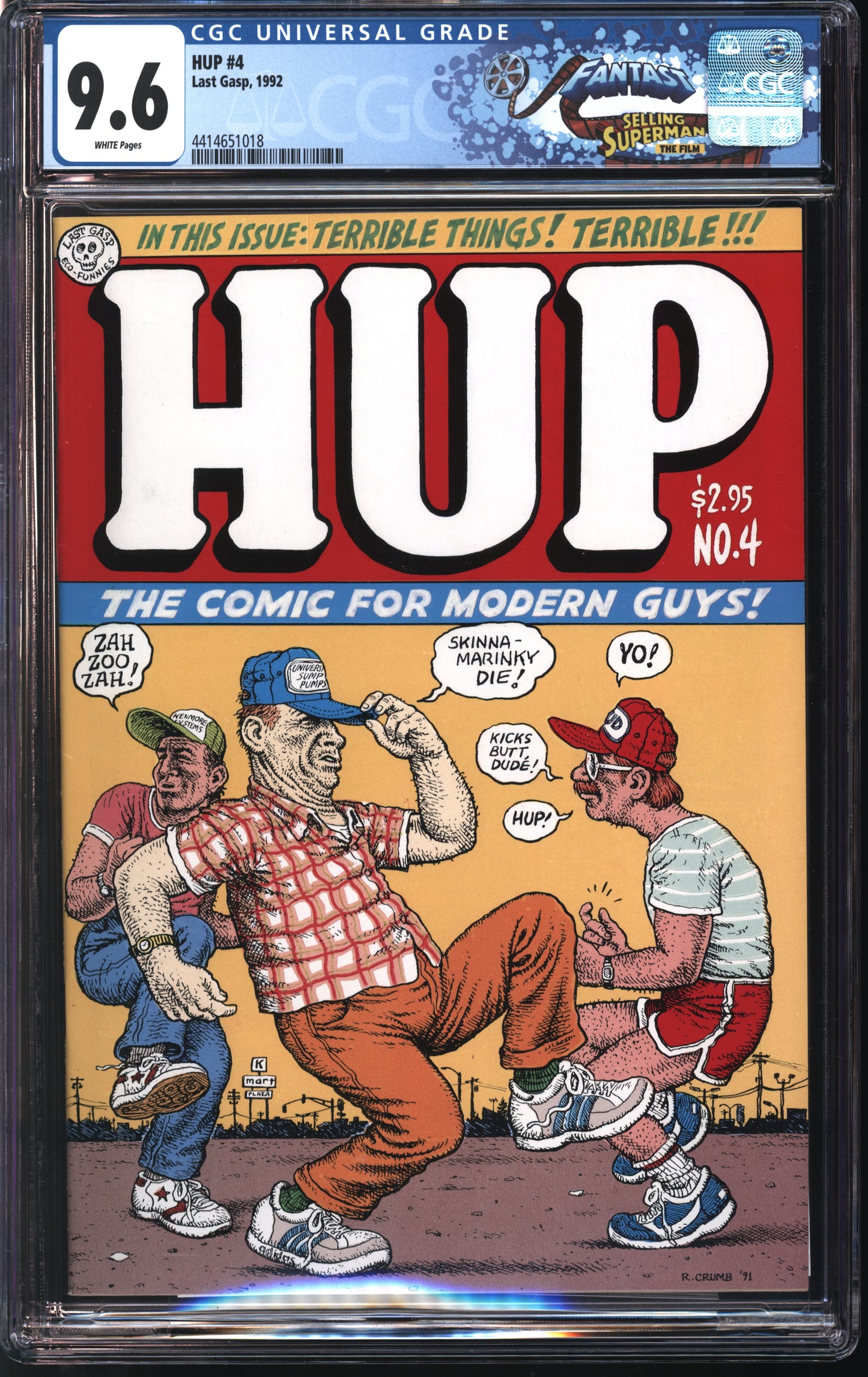 Last Gasp HUP #4 1/92 FANTAST CGC 9.6 White Pages