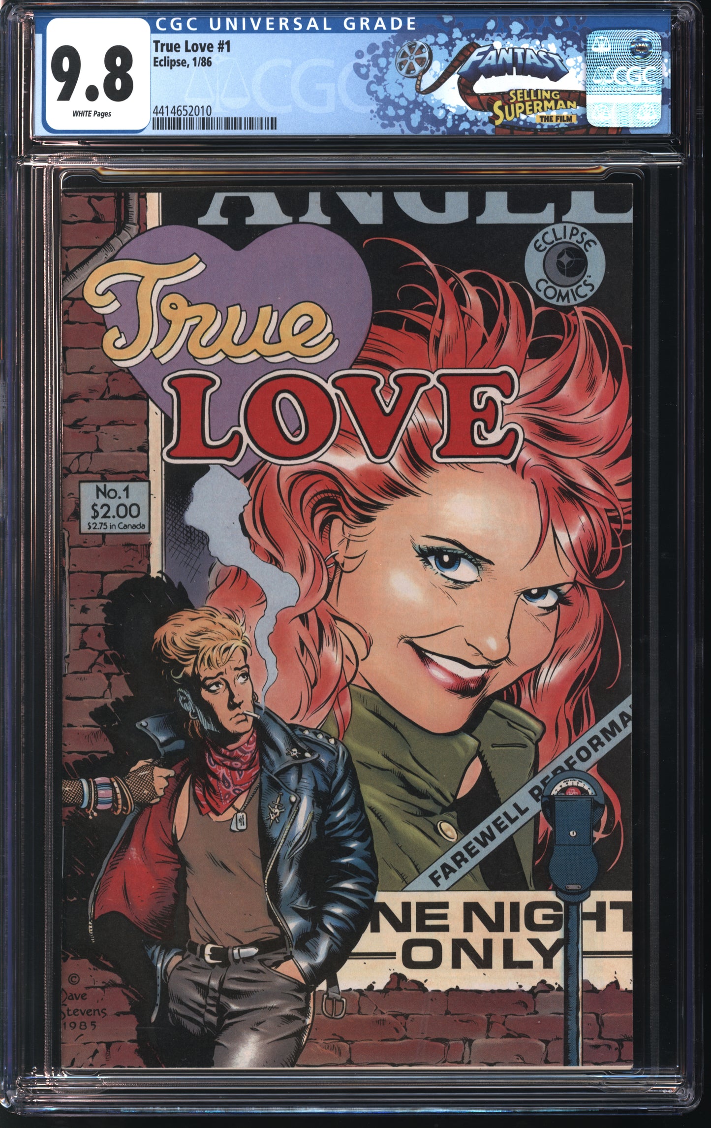 Eclipse Comics True Love #1 1/86 FANTAST CGC 9.8 White Pages