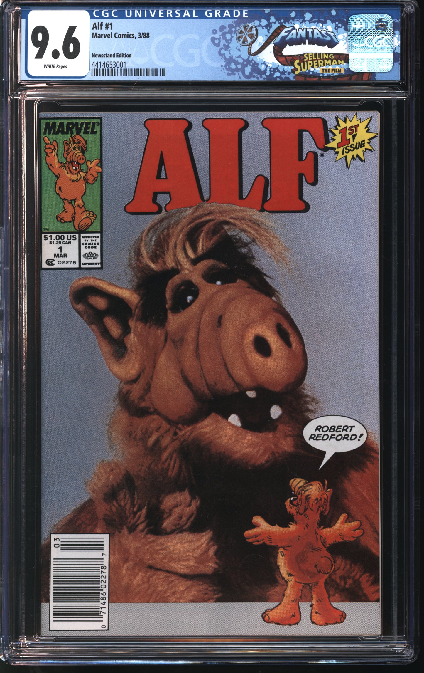 Marvel Alf 1 3/88 FANTAST CGC 9.6 White Pages