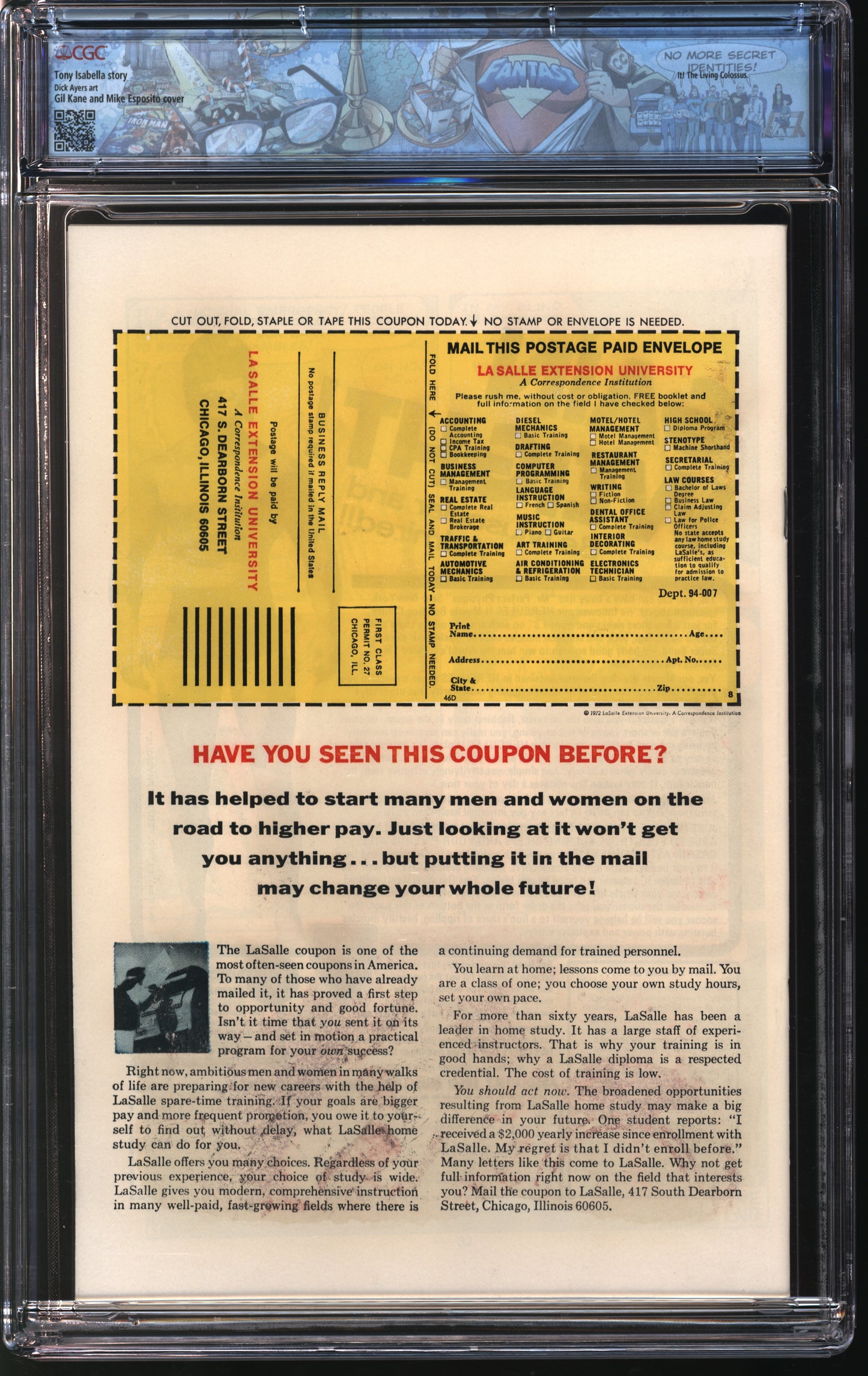 Marvel Comics Astonishing Tales #21 12/73 FANTAST CGC 7.5 White Pages