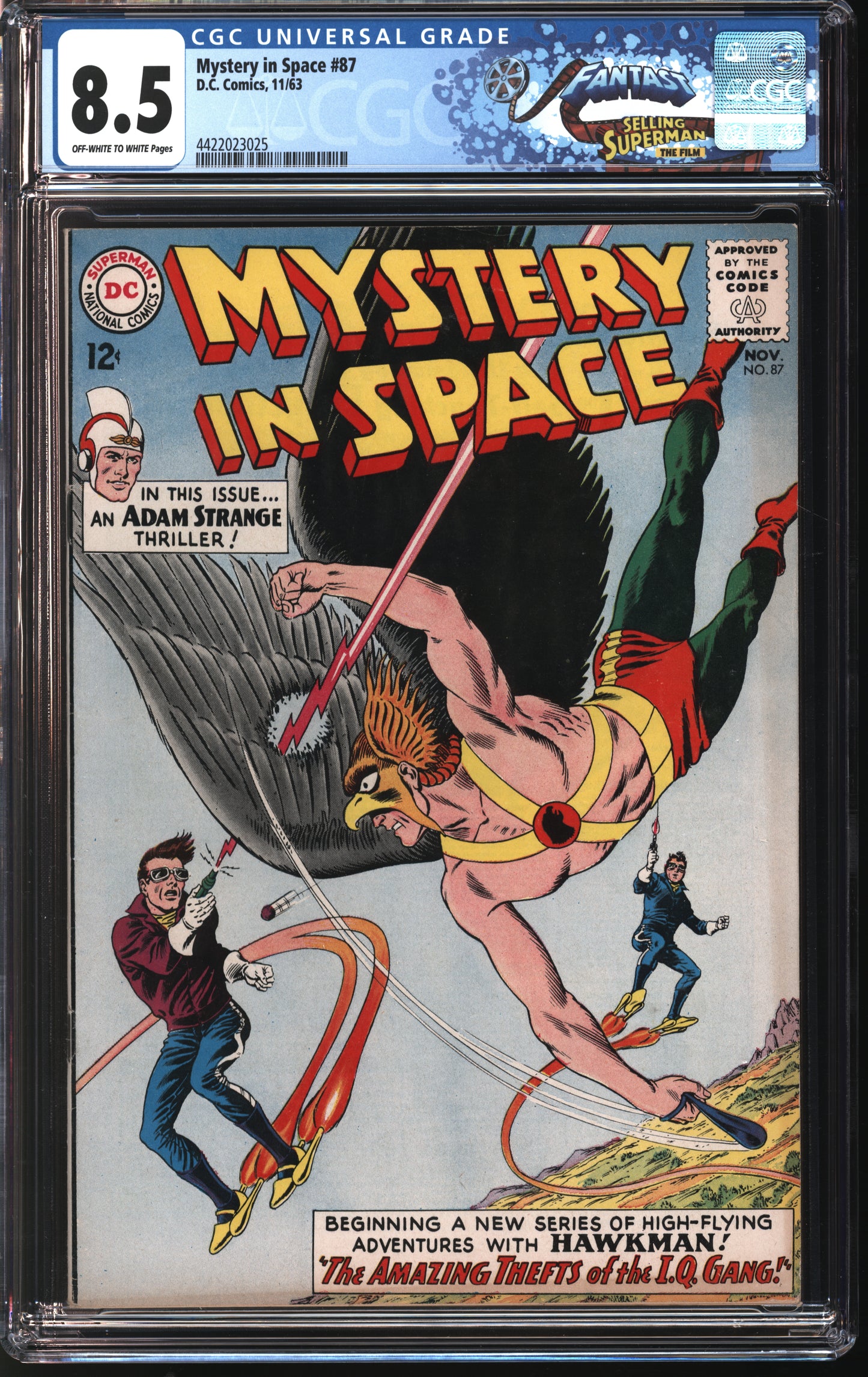 D.C. Comics Mystery in Space #87 11/63 FANTAST CGC 8.5 Off White to White pages