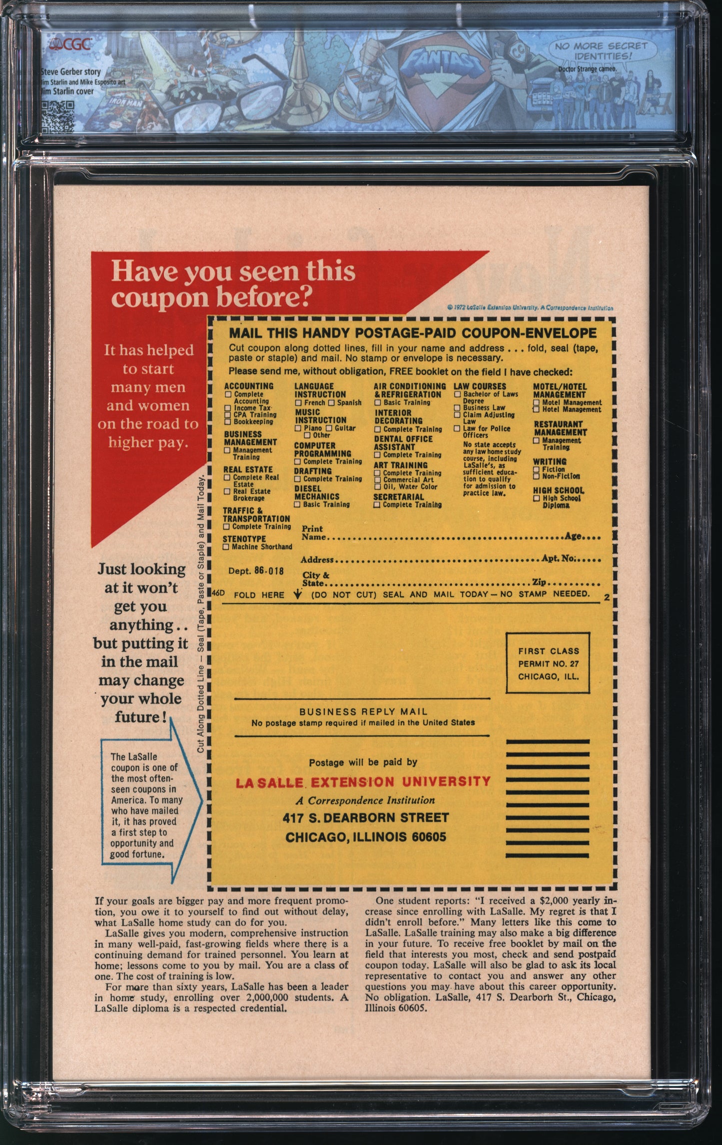 Marvel Comics Iron Man #56 3/73 FANTAST CGC 9.4 White pages