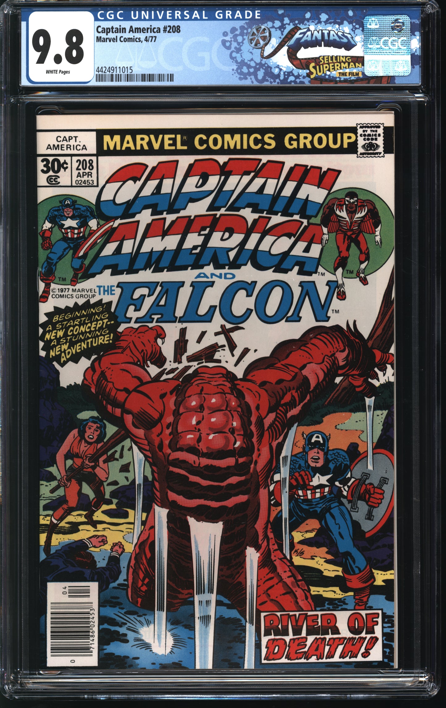 Marvel Comics Captain America 208 4/77 FANTAST CGC 9.8 White Pages