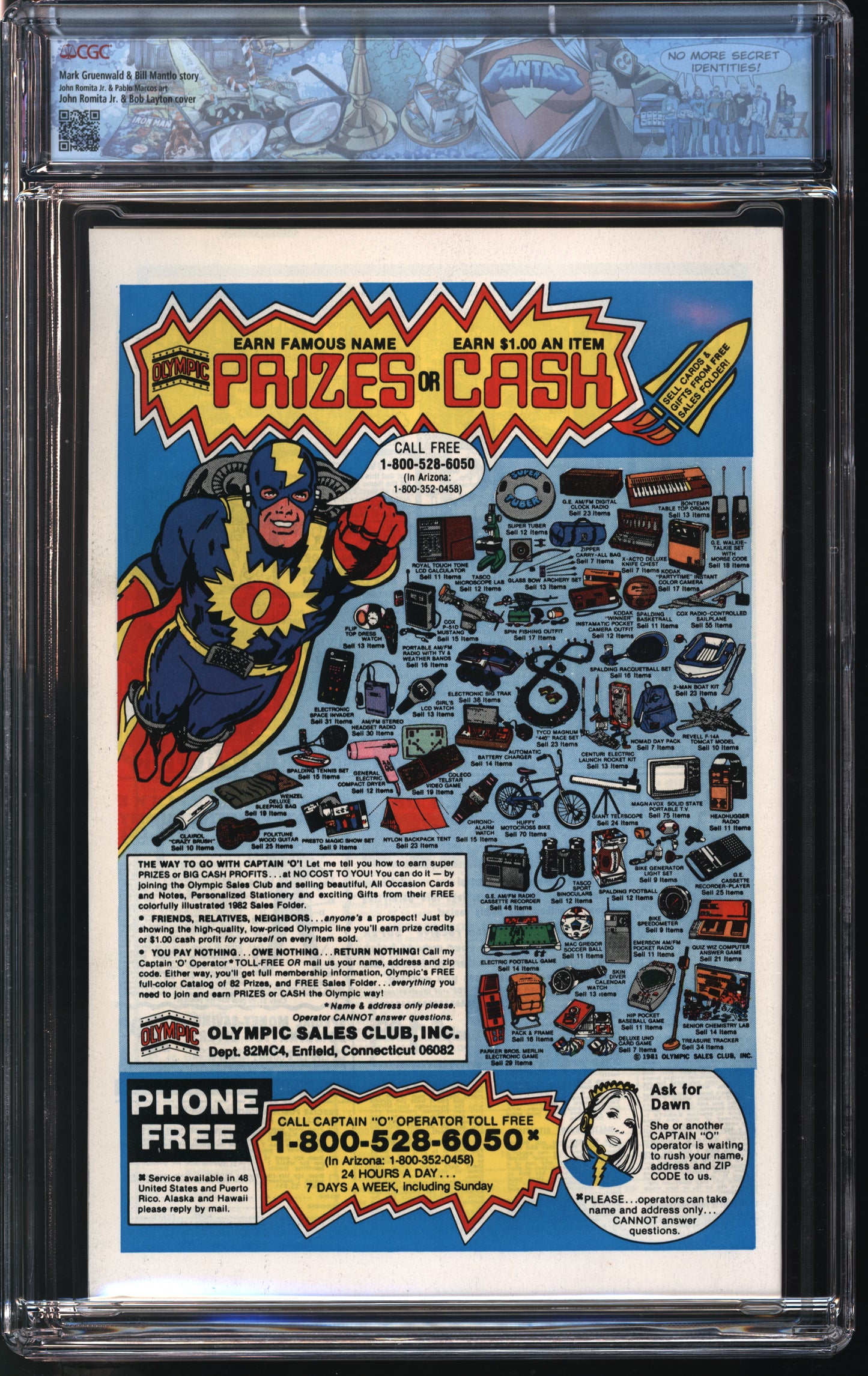 Marvel Comics Marvel Super-Hero Contest of Champions #2 7/82 FANTAST CGC 9.8 White Pages