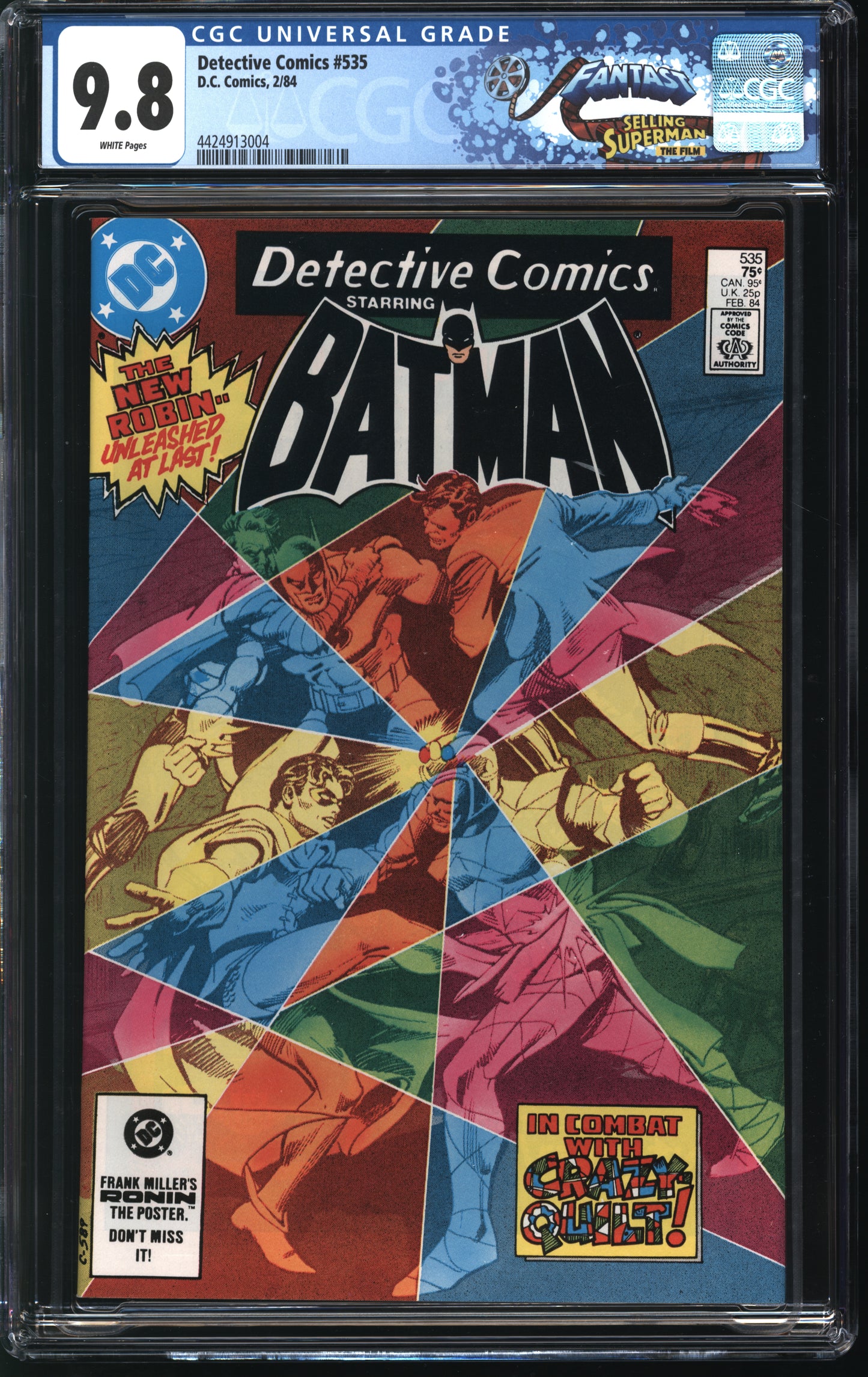 DC Comics Detective Comics 535 2/84 FANTAST CGC 9.8 White Pages