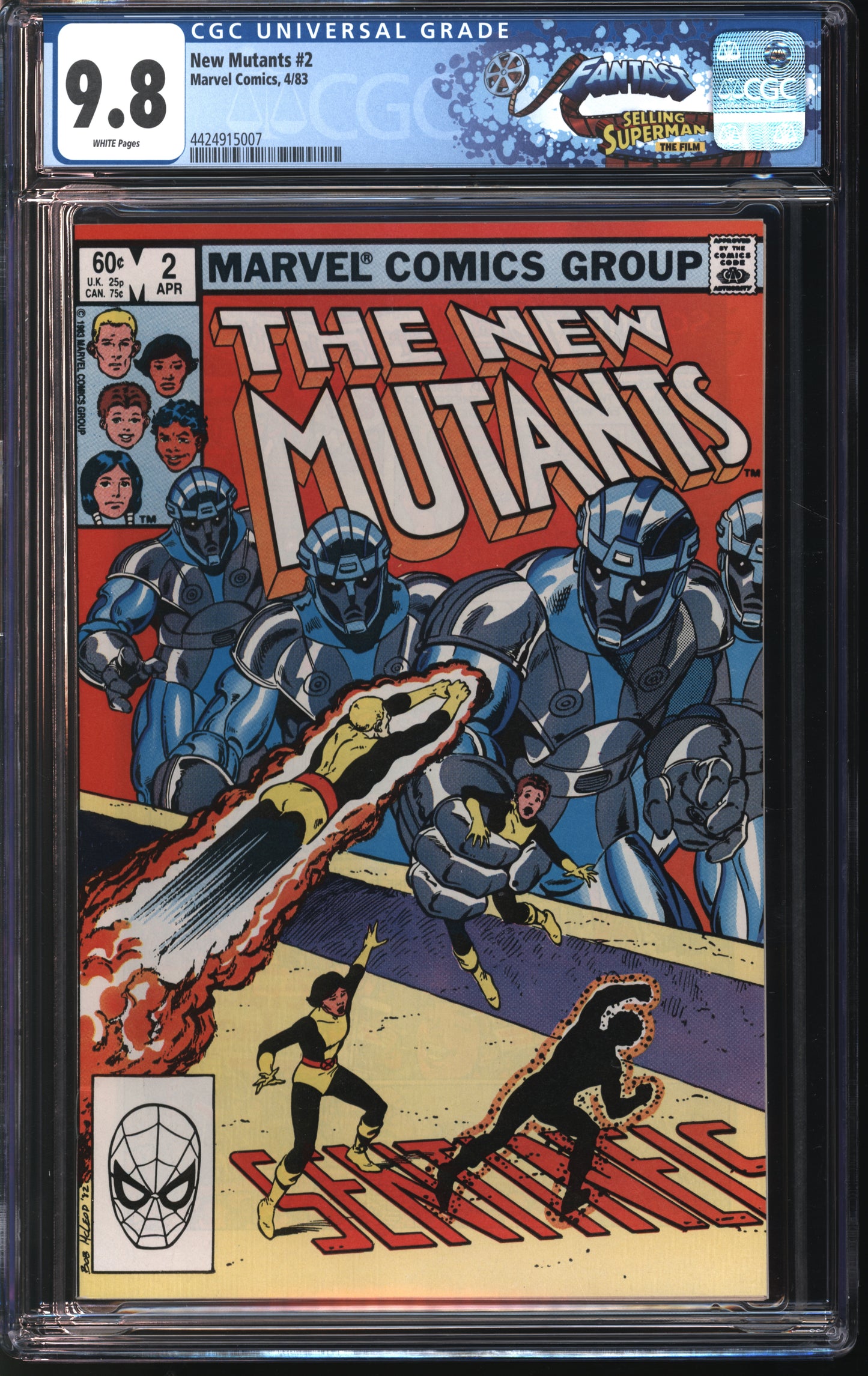 Marvel Comics New Mutants #2 4/83 FANTAST CGC 9.8 White pages