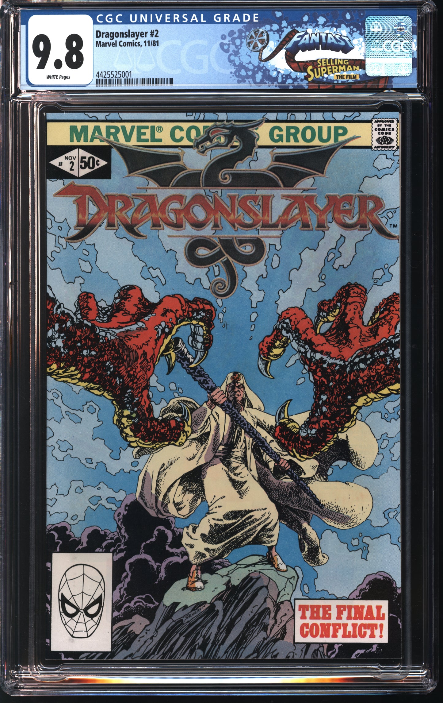 Marvel Comics Dragonslayer #2 11/81 FANTAST CGC 9.8 White Pages