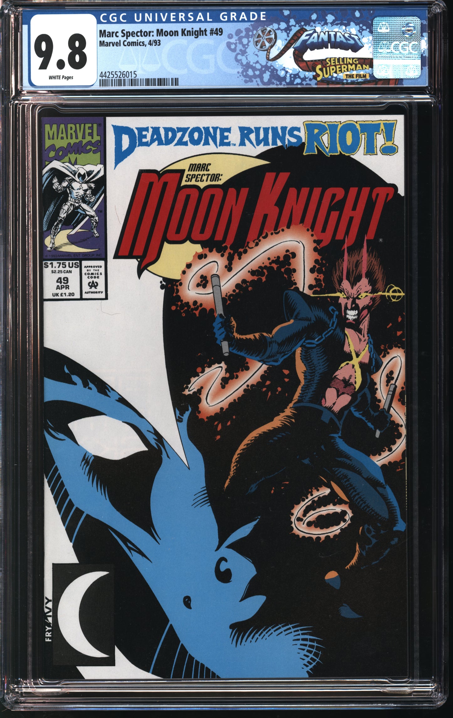 Marvel Comics Marc Spector: Moon Knight #49 4/93 FANTAST CGC 9.8 White Pages