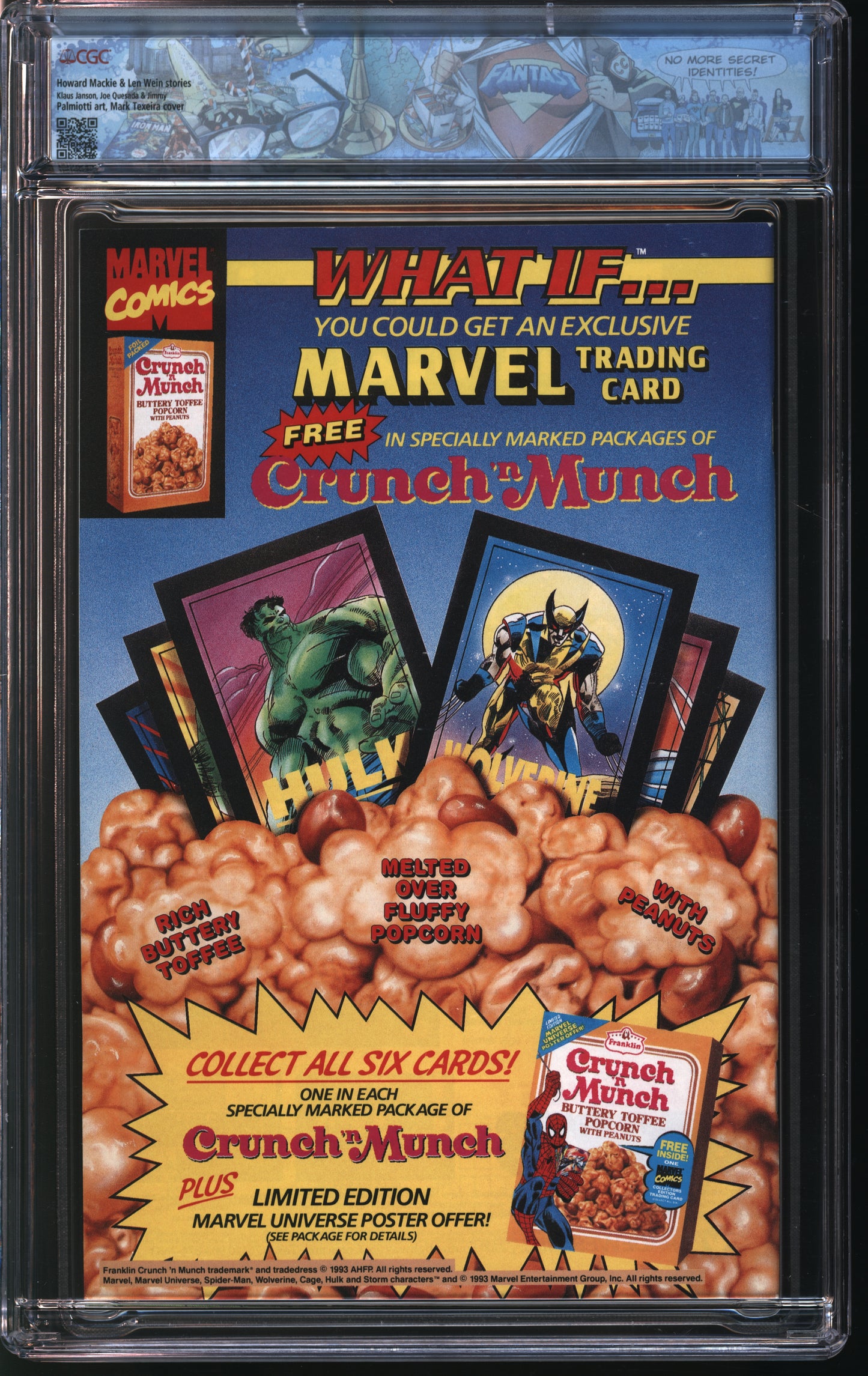 Marvel Comics Midnight Sons Unlimited 1 4/93 FANTAST CGC 9.8 White Pages
