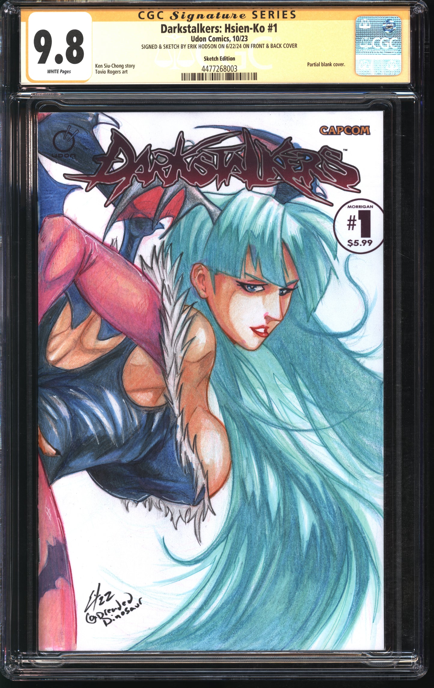 CGC Signature Series DarkStalkers Morrigan Sketch