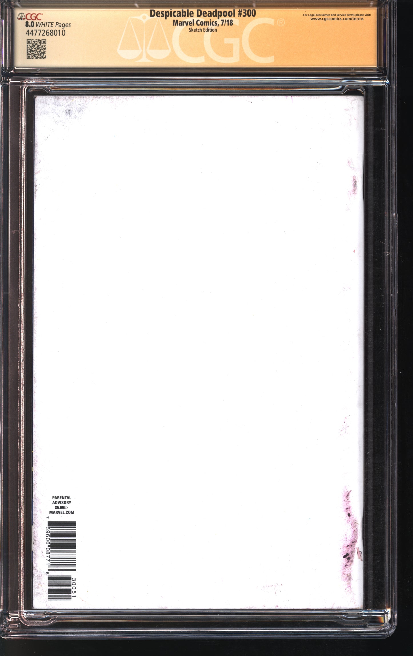 CGC Signature Series Deadpool x Wolverine sketch
