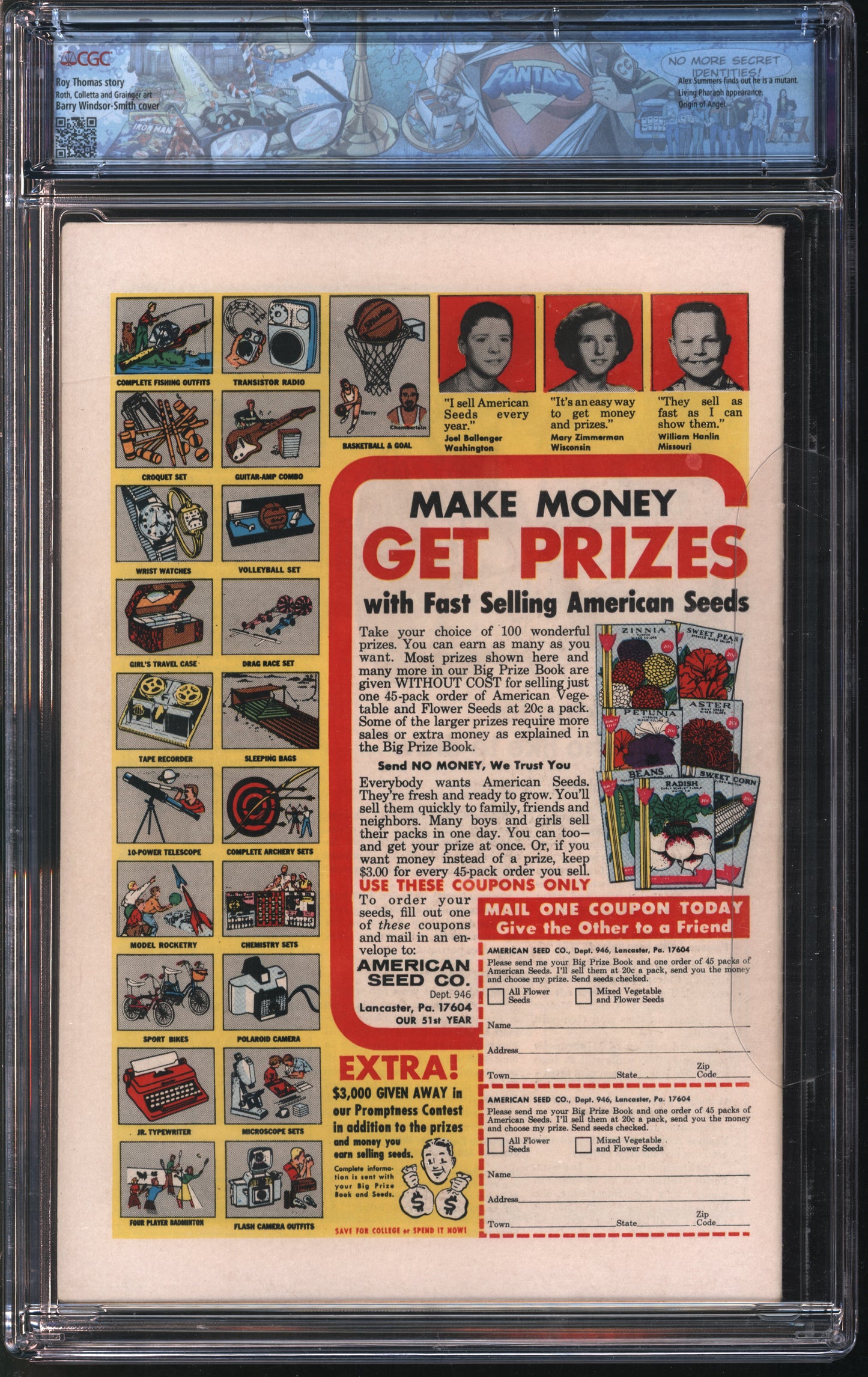 Marvel X-Men 55 4/69 FANTAST CGC 6.5 Off-White to White Pages