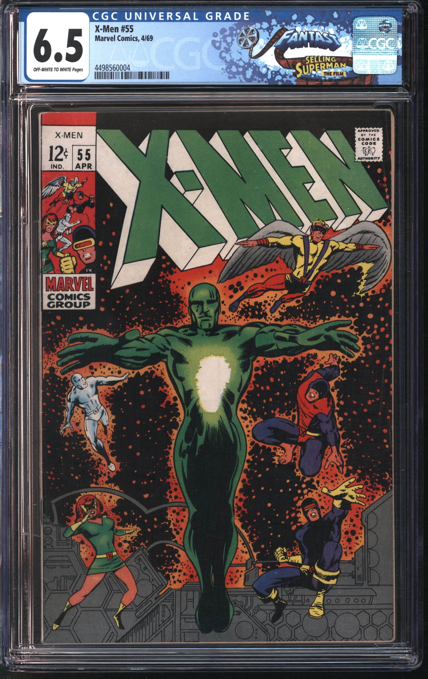 Marvel Comics X-Men #55 4/69 FANTAST CGC 6.5 Off-White to White Pages