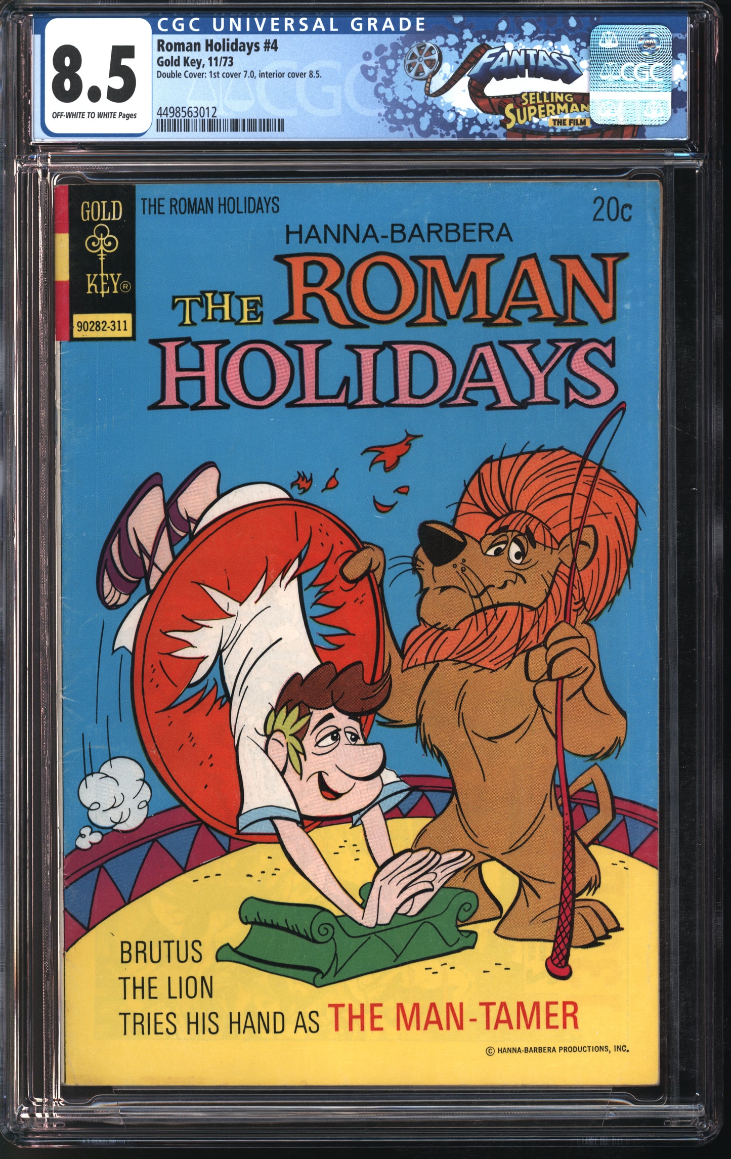 Gold Key Roman Holiday #4 11/73 FANTAST CGC 8.5 DOUBLE COVER Off-White to White Pages