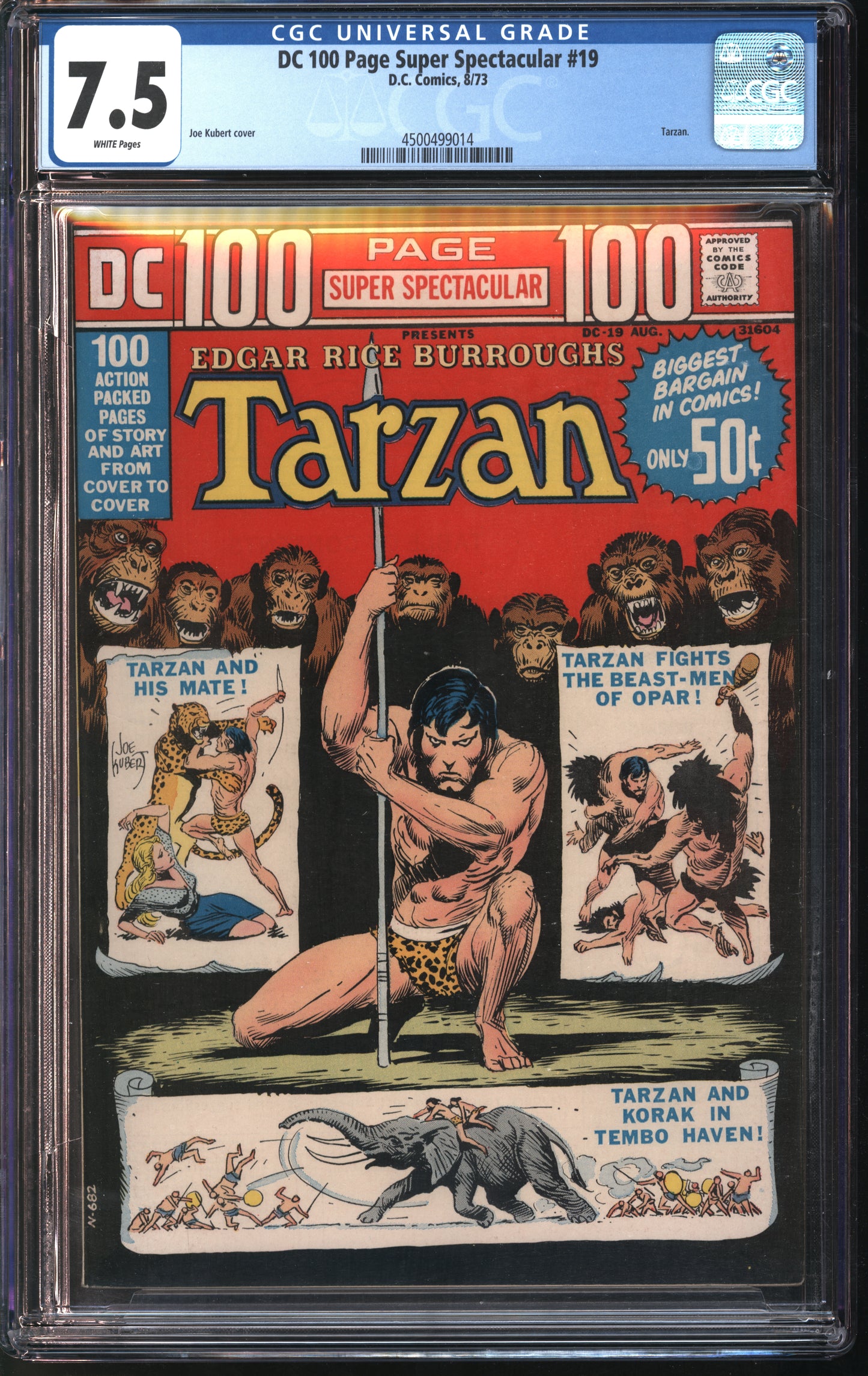 D.C. Comics 100 Page Super Spectacular #19 CGC 7.5 White pages