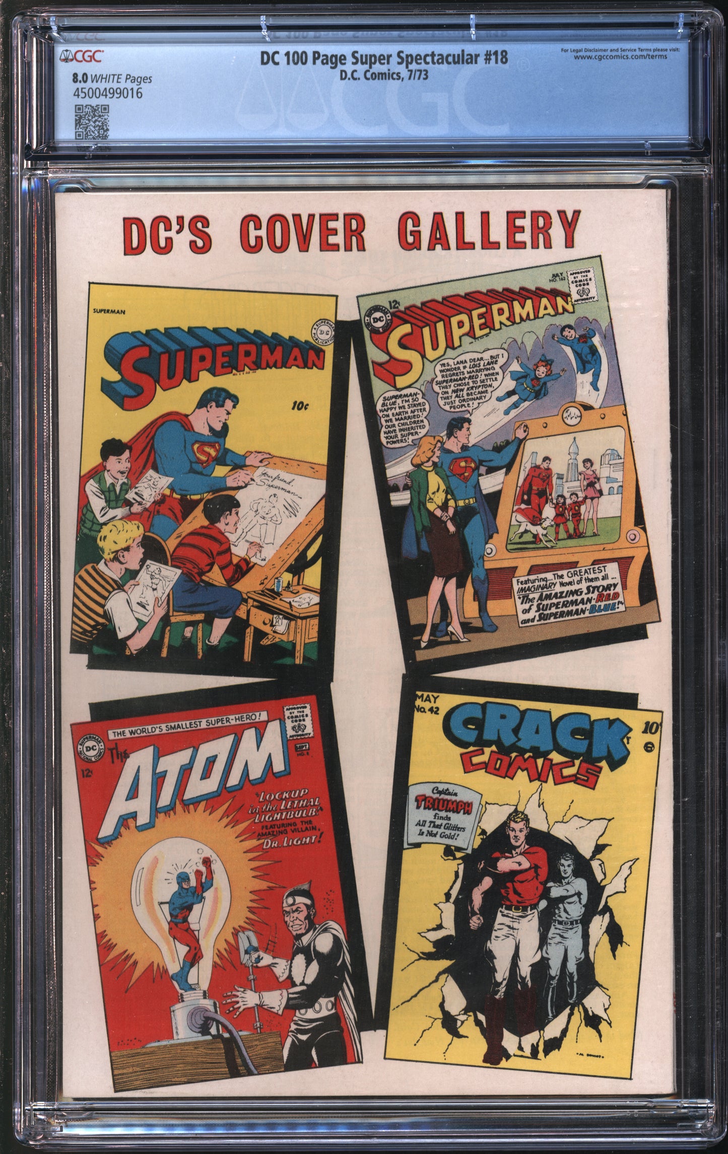 DC 100 Page Super Spectacular #18 CGC 8.0 White pages