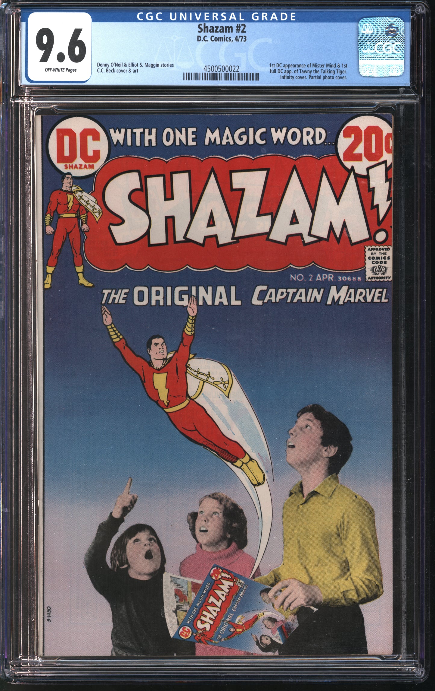 D.C. Comics Shazam #2 4/73 CGC 9.6 Off-White Pages
