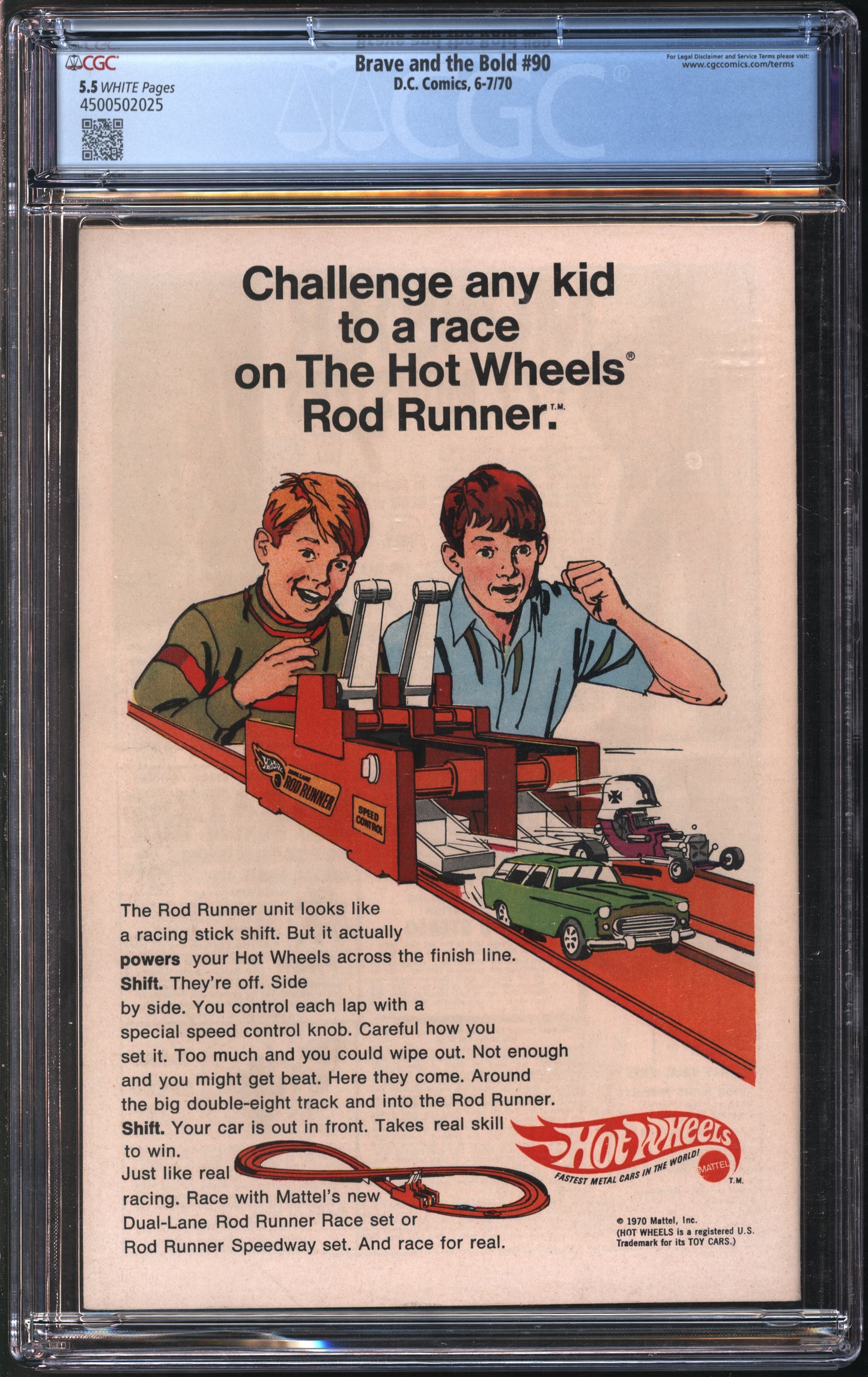D.C Comics Brave and the Bold 90 6-7/70 CGC 5.5 White Pages