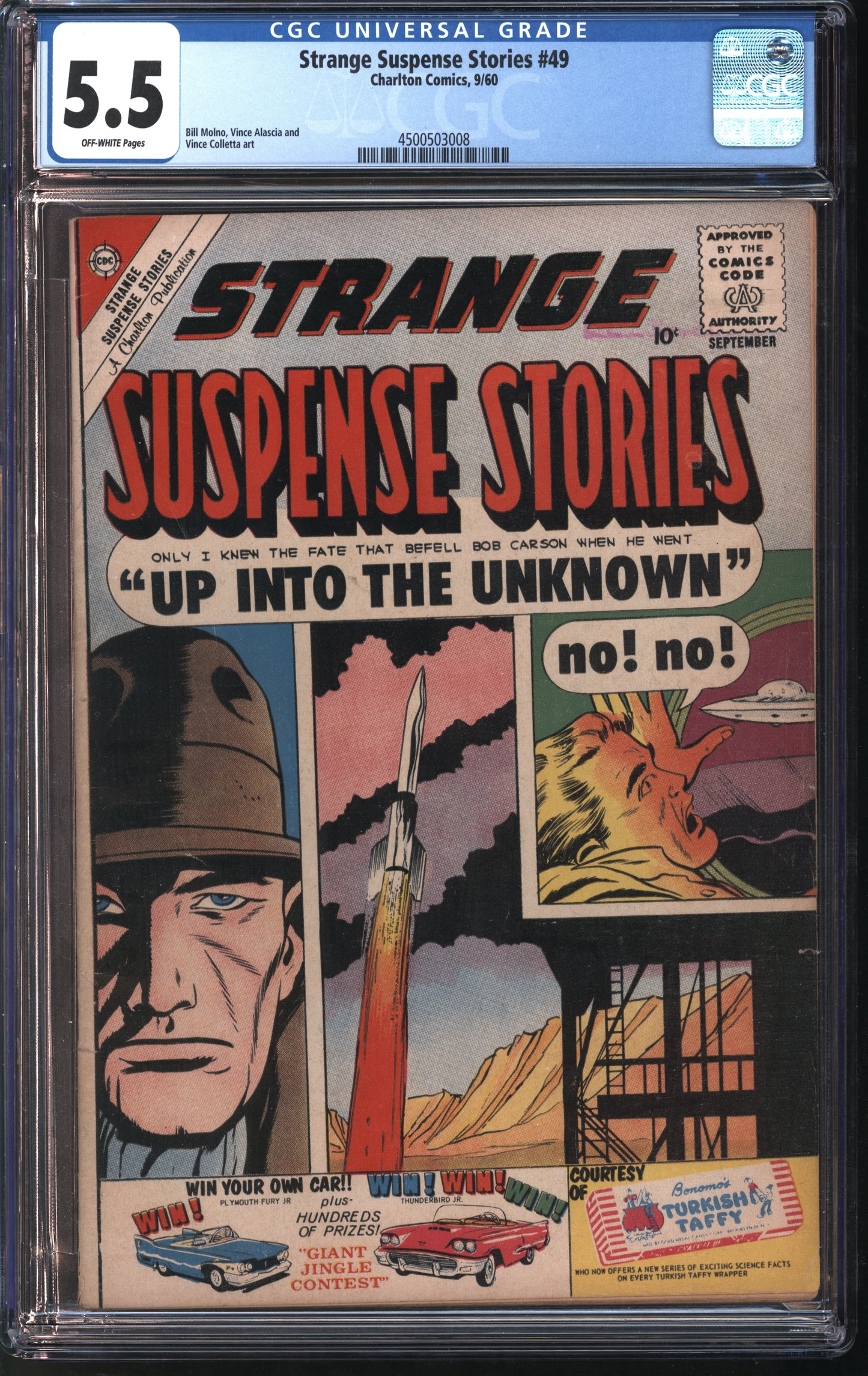 Charlton Comics Strange Suspense Stories #49 9/60 CGC 5.5 Off-White Pages