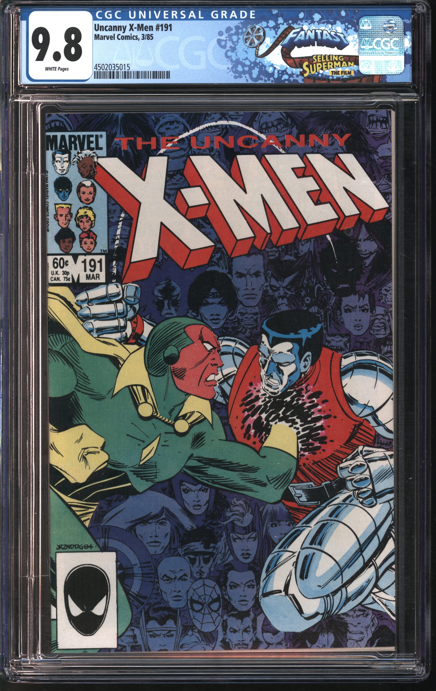 Marvel Comics Uncanny X-Men #191 3/85 FANTAST CGC 9.8 White Pages