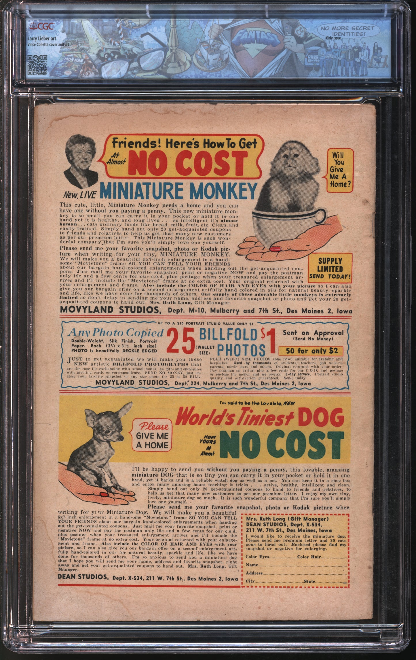 Atlas Comics Romances of Nurse Helen Grant #1 8/57 FANTAST CGC 3.5 Off-White to White Pages