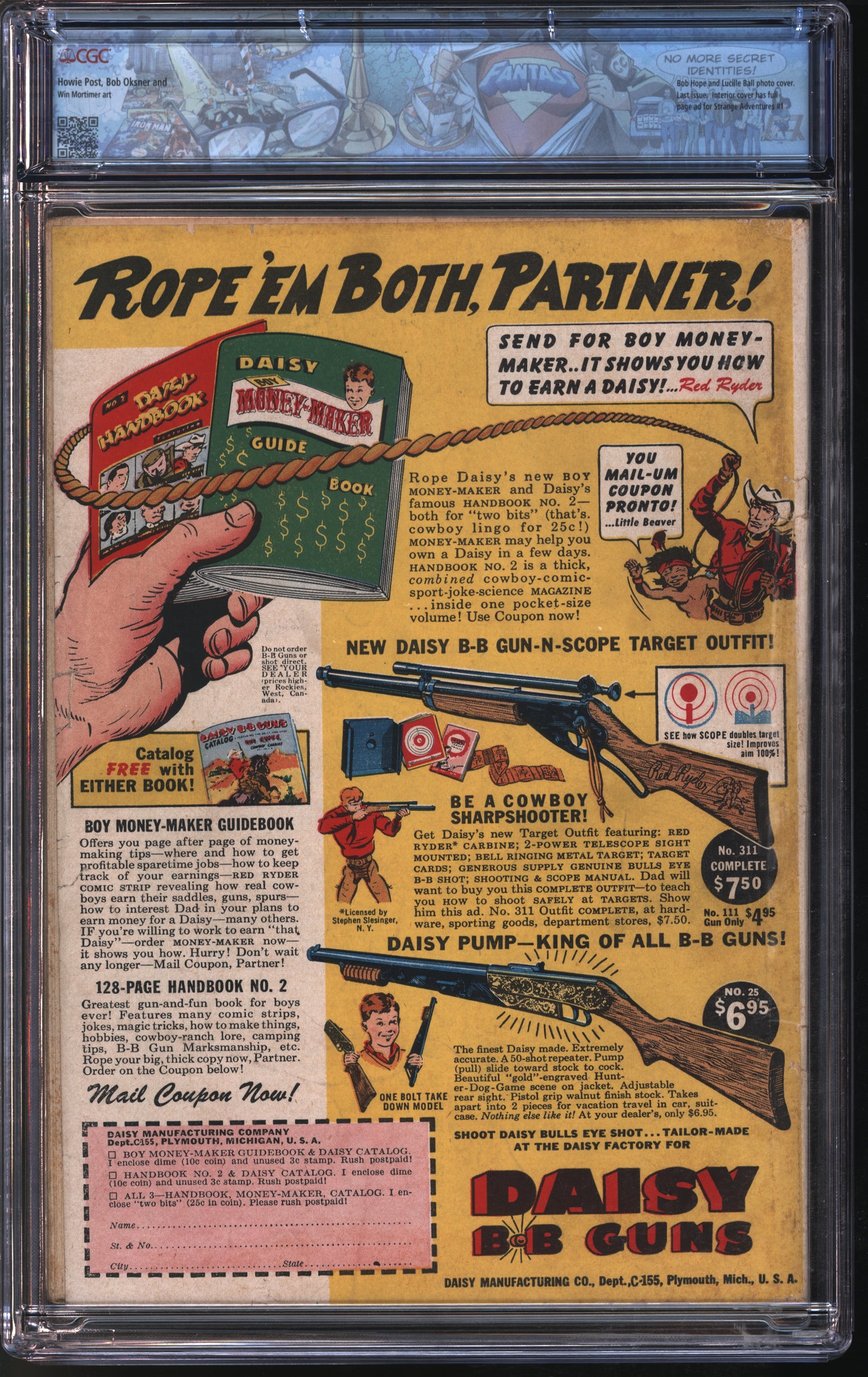 D.C. Comics Feature Films #4 FANTAST CGC 2.5 Off-White to White Pages