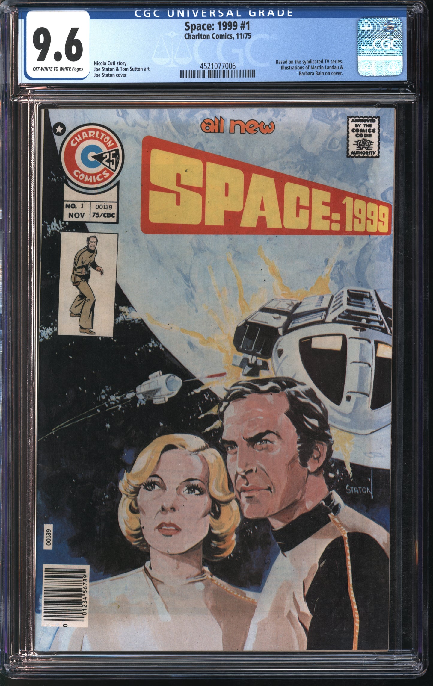 Charlton Comics Space: 1999 #1 10/75 CGC 9.6 Off-White to White Pages