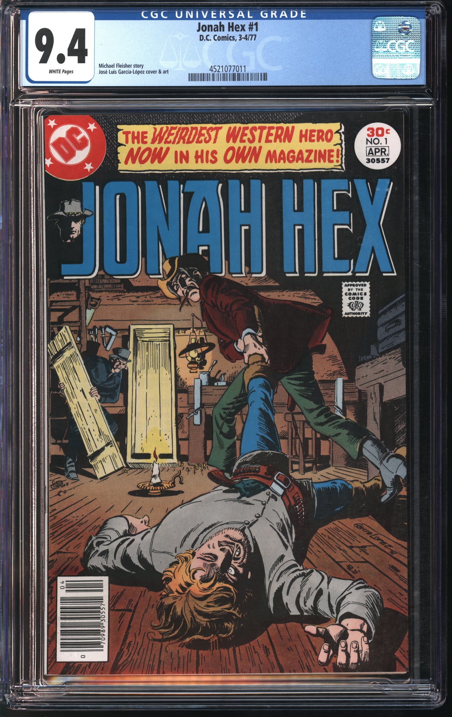 D.C. Comics Jonah Hex #1 3-4/77 CGC 9.4 White Pages