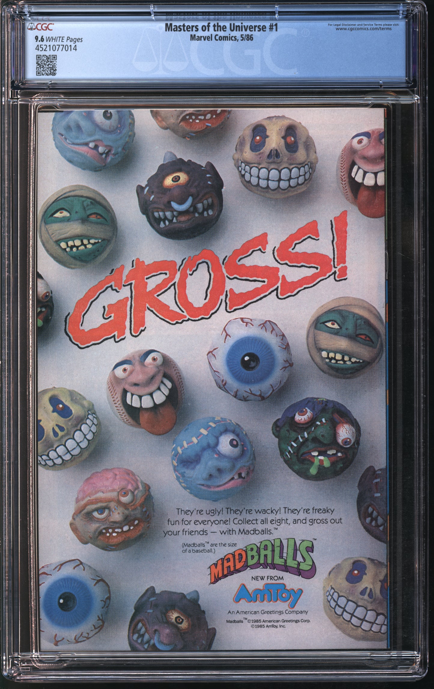 Marvel Comics Masters of the Universe #1 5/86 CGC 9.6 White Pages