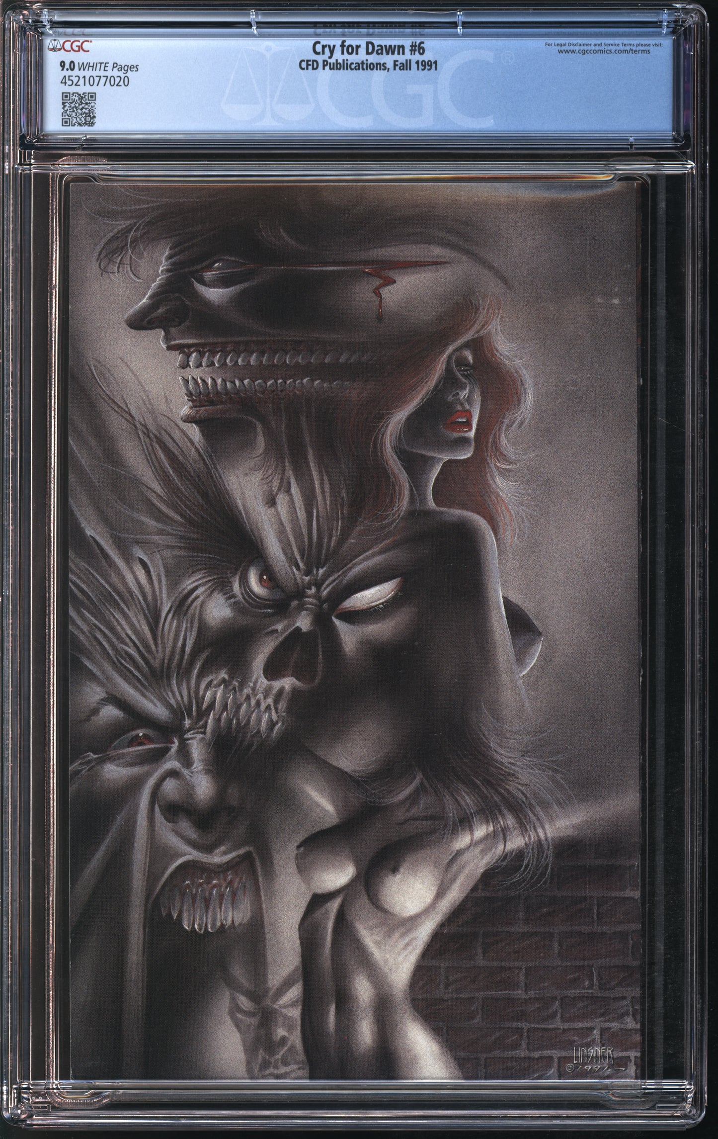 CFD Publications Cry for Dawn #6 Fall 1991 CGC 9.0 White Pages