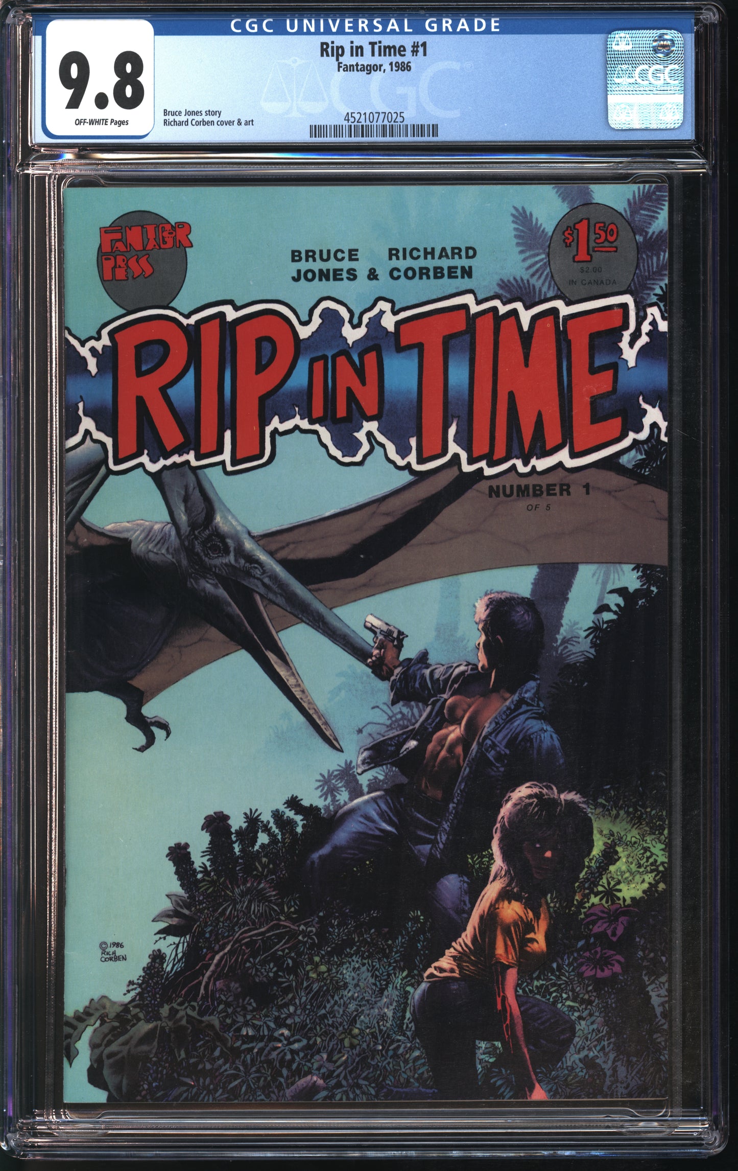 Fantagor Rip in Time #1 1986 CGC 9.8 Off-White Pages